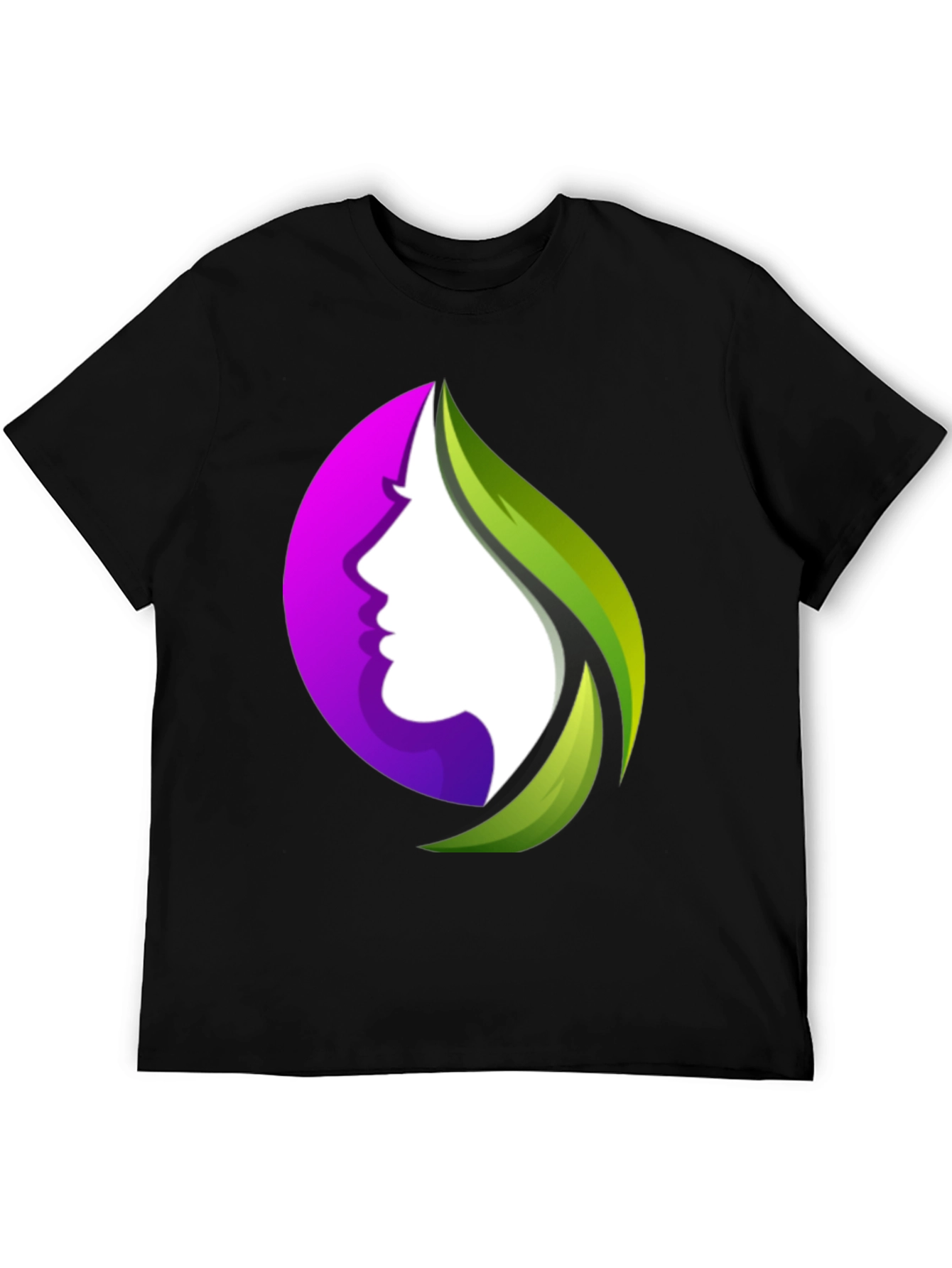 Black Elegant Nature Silhouette Graphic Tee - Unisex Black T-Shirt view 5