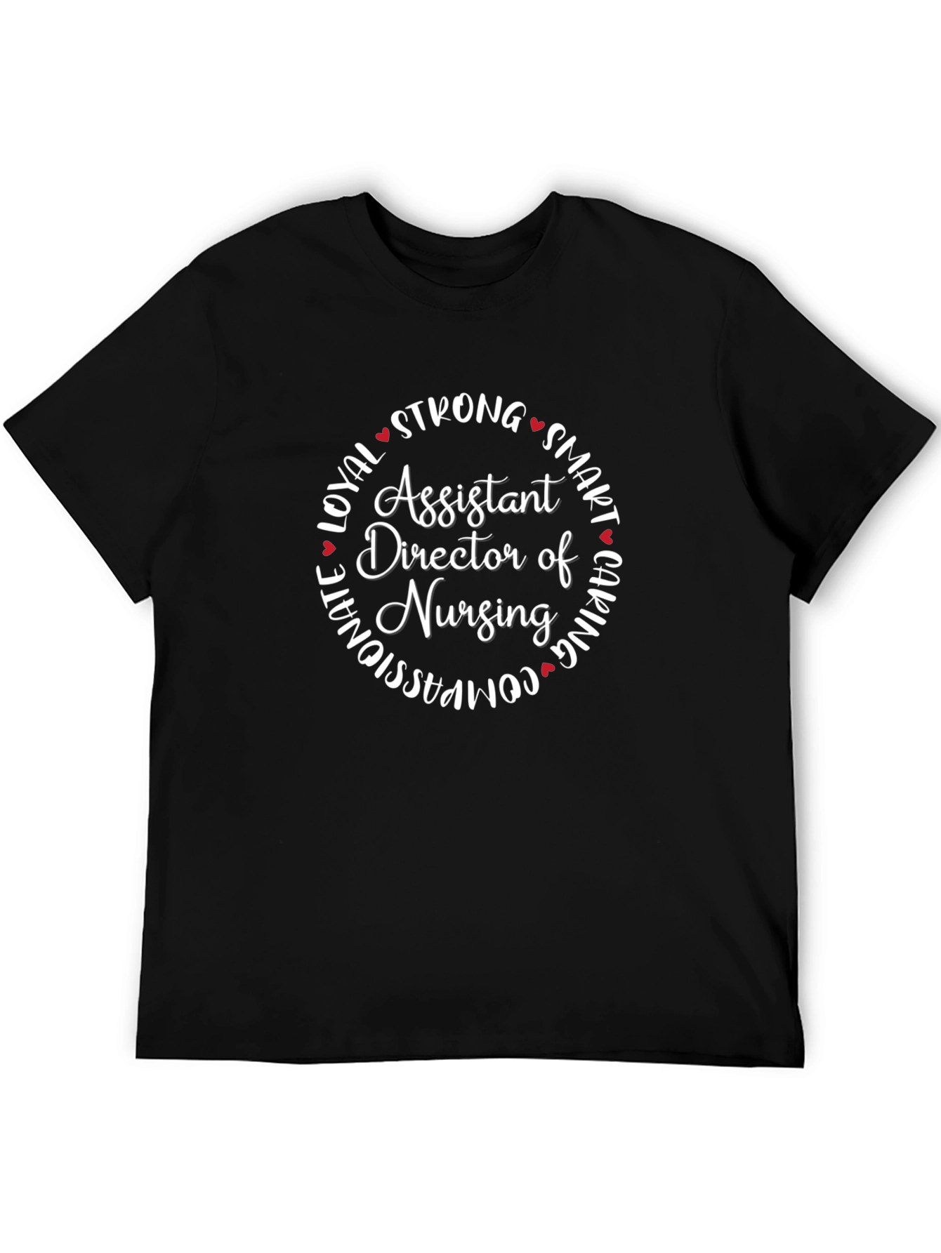 Black Assistant Director of Nursing T-Shirt, Strong Caring Design view 5