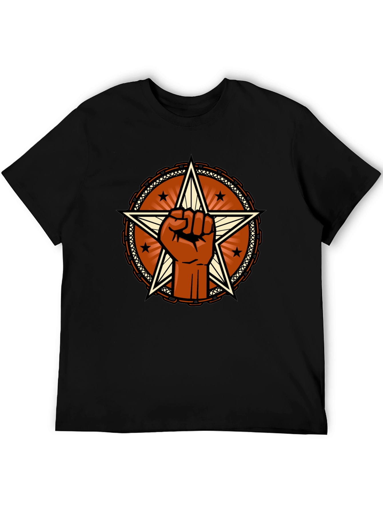 Black Star Fist Graphic Tee - Bold Statement Shirt view 5