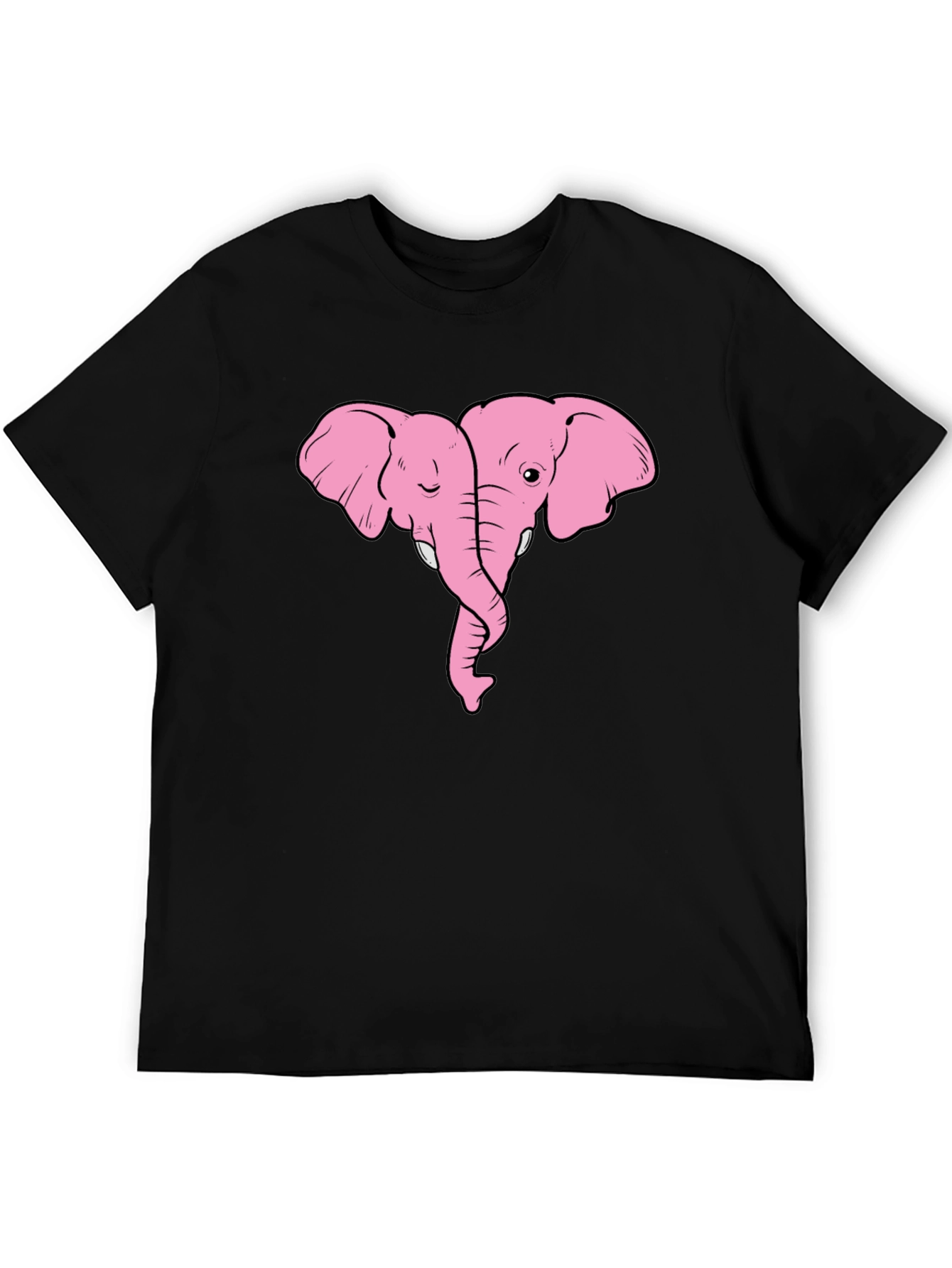 Black Pink Elephant Love T-Shirt view 5