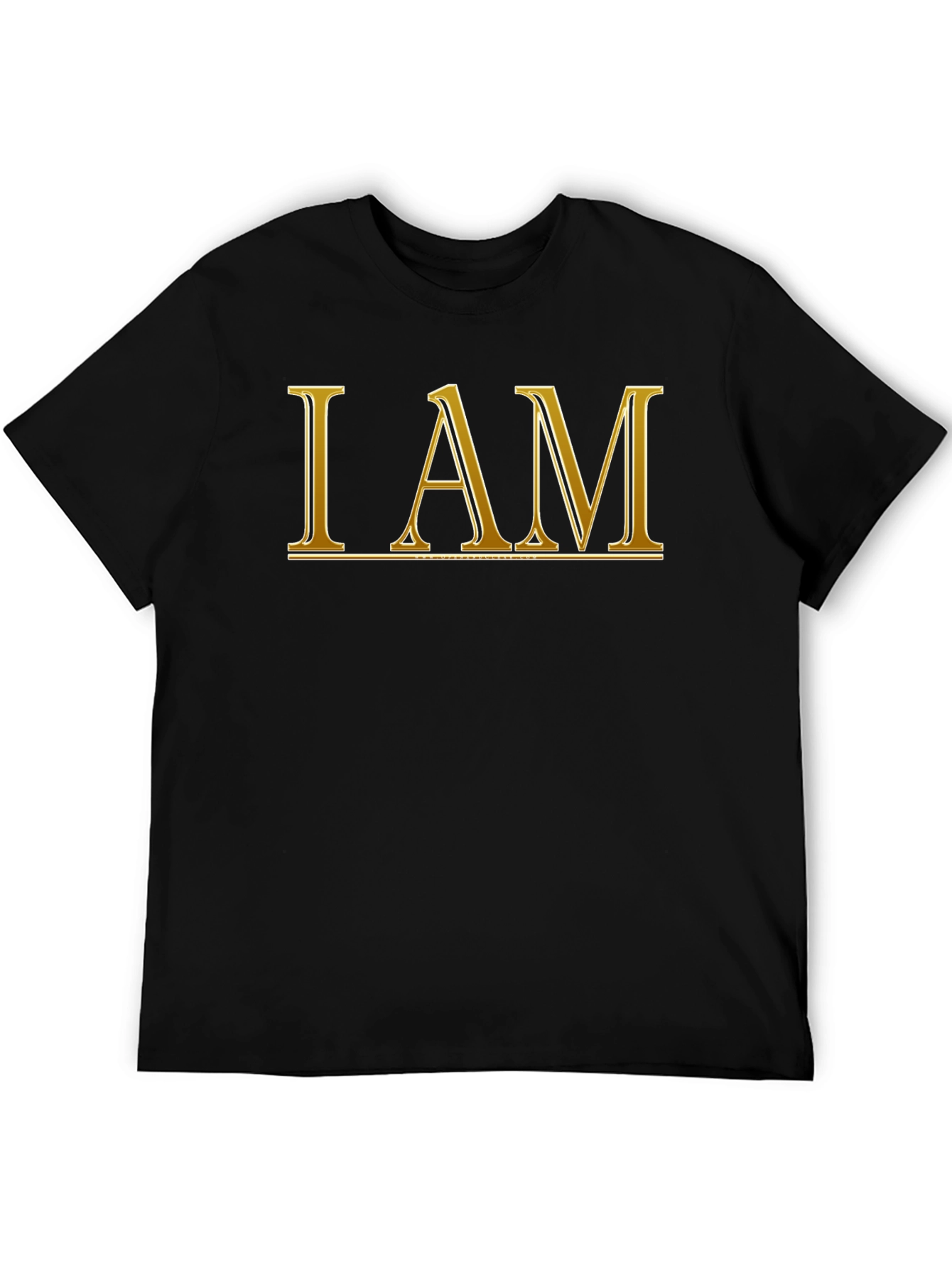Black I AM Graphic T-Shirt - Black Cotton Blend view 5