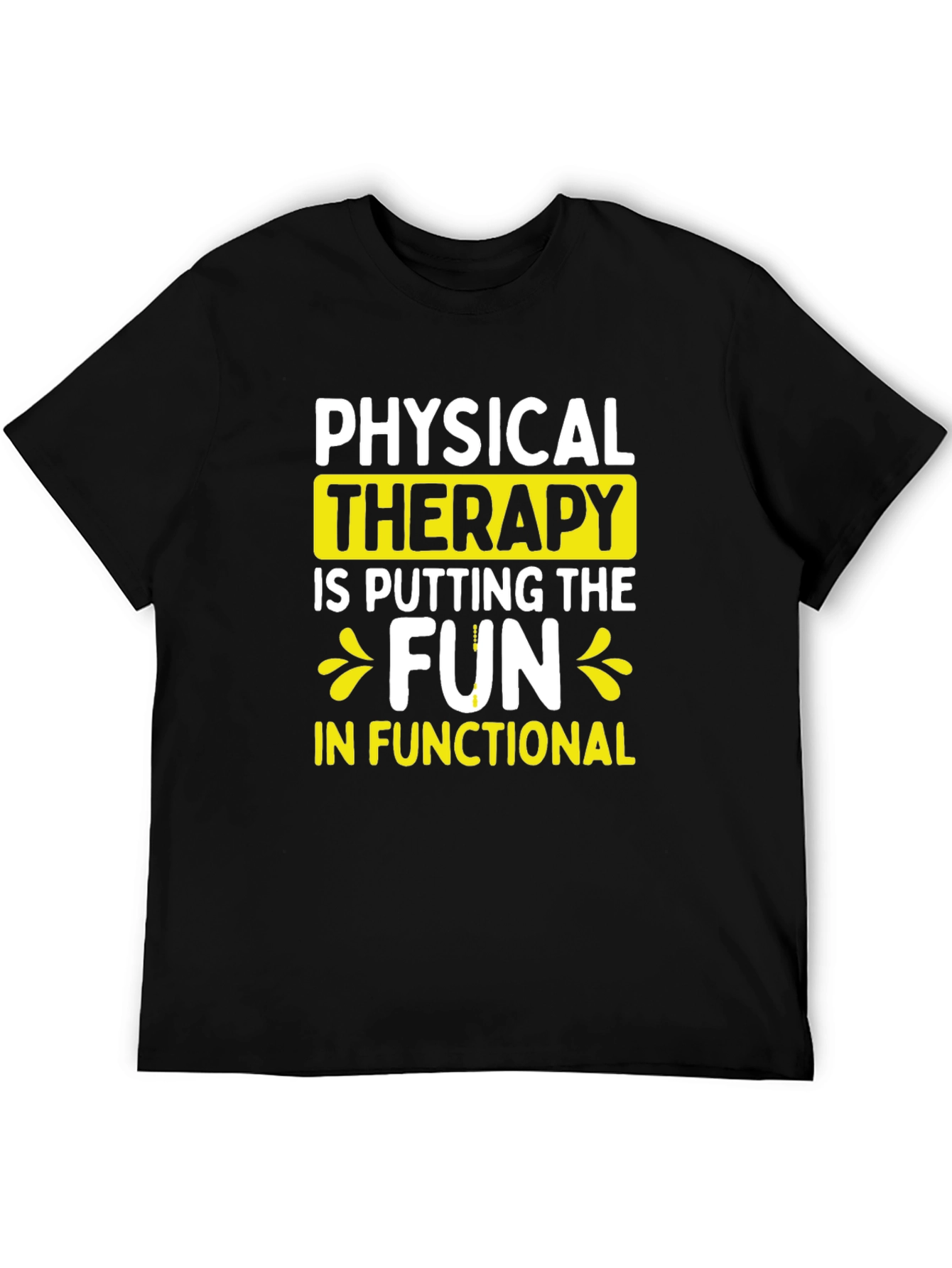 Black Physical Therapy Fun T-Shirt - Functional Fitness Tee view 5