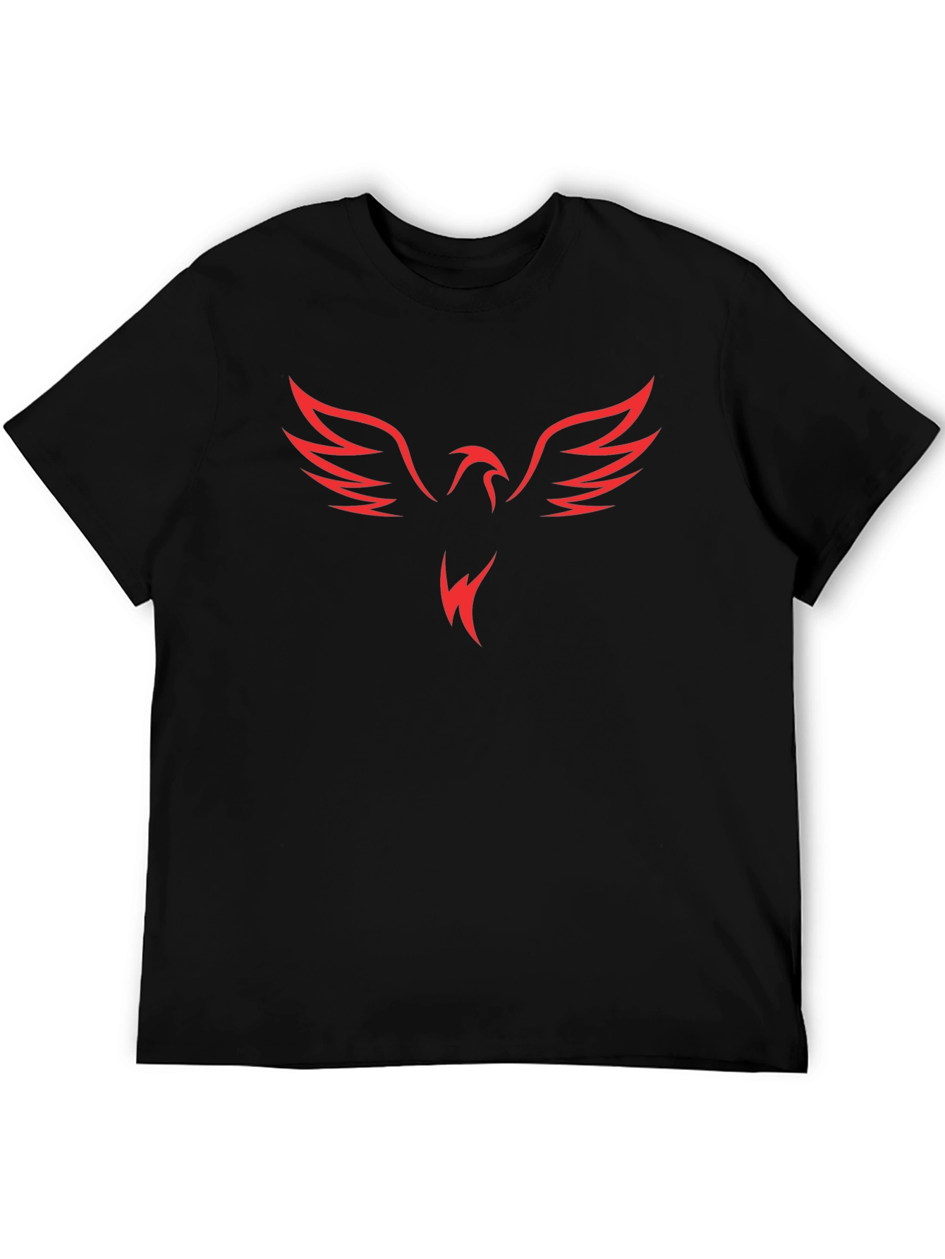 Black Phoenix Graphic T-Shirt - Black Crew Neck Tee view 5