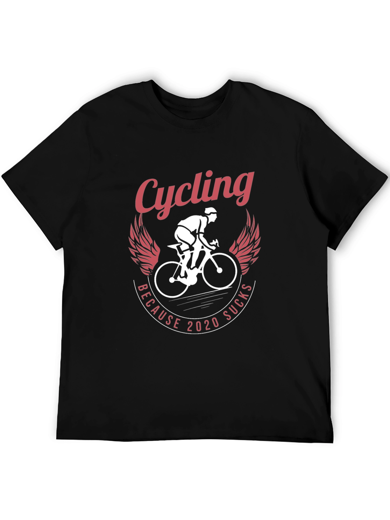 Black Cycling Because 2020 Sucks Graphic Tee view 5