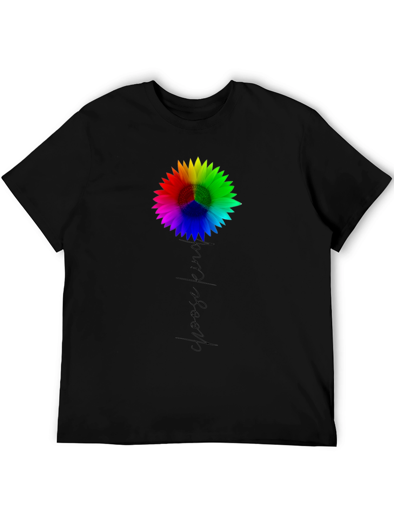 Black Choose Kind Sunflower Tee - Black view 5