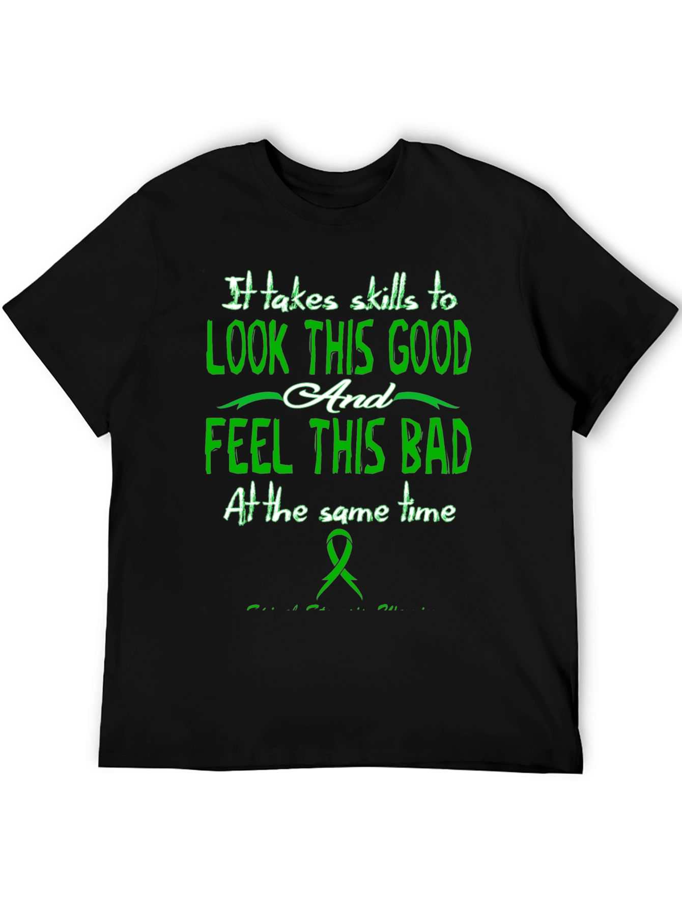 Black Skills to Look Good Feel Bad Graphic T-Shirt view 5