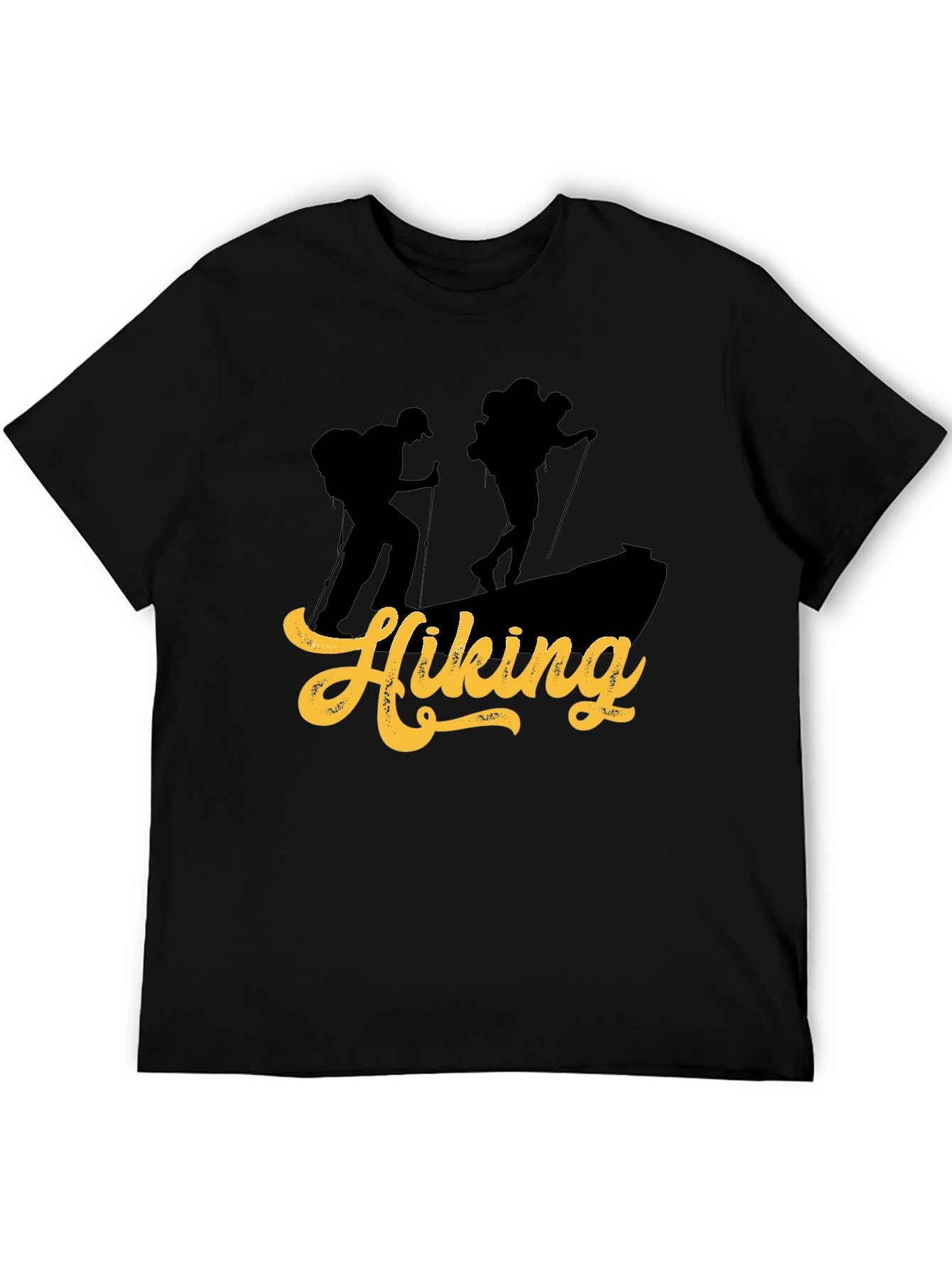 Black Hiking Adventure Graphic Tee - Black view 5