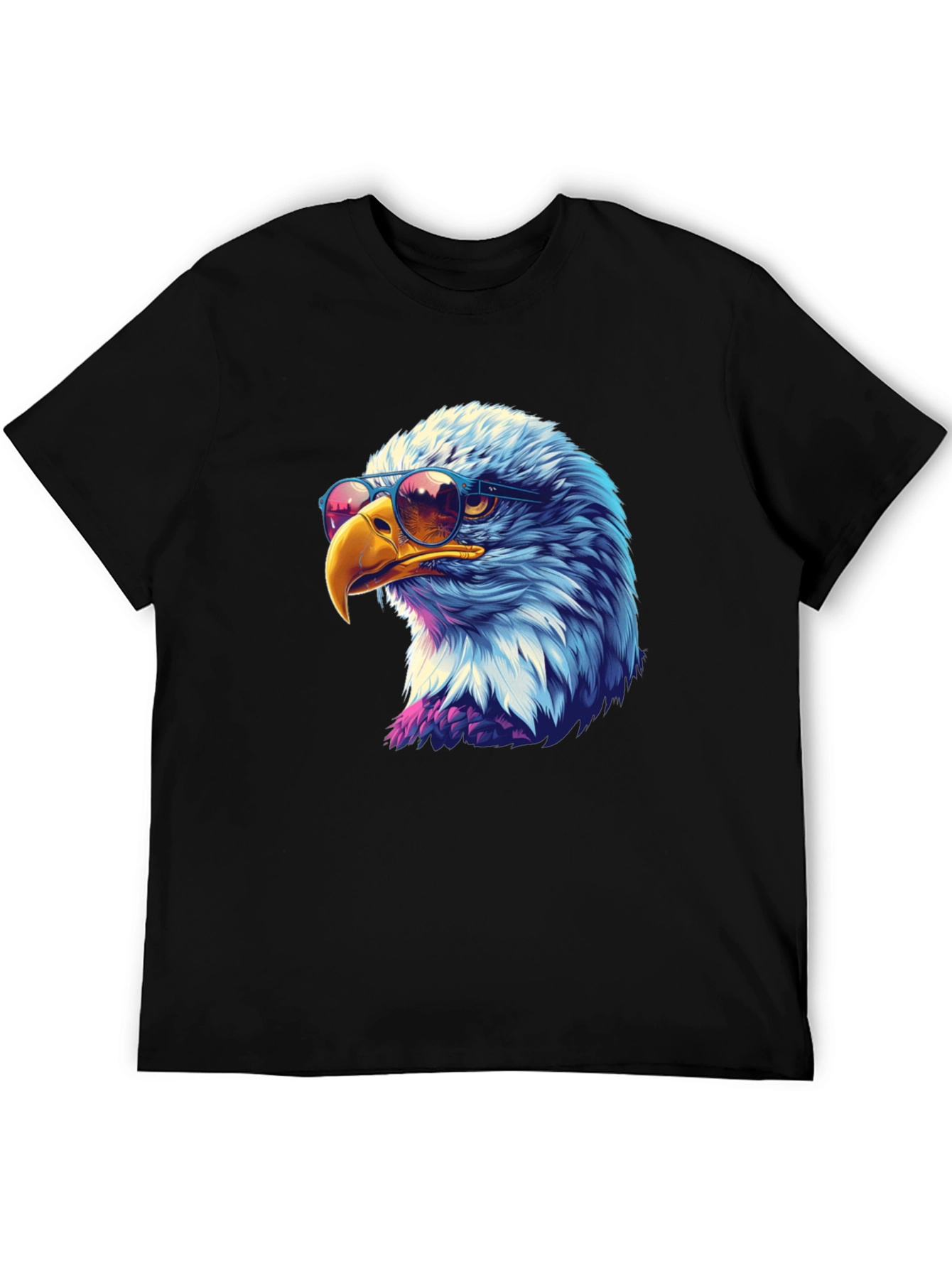 Black Cool Eagle Graphic Tee - Black T-Shirt view 5