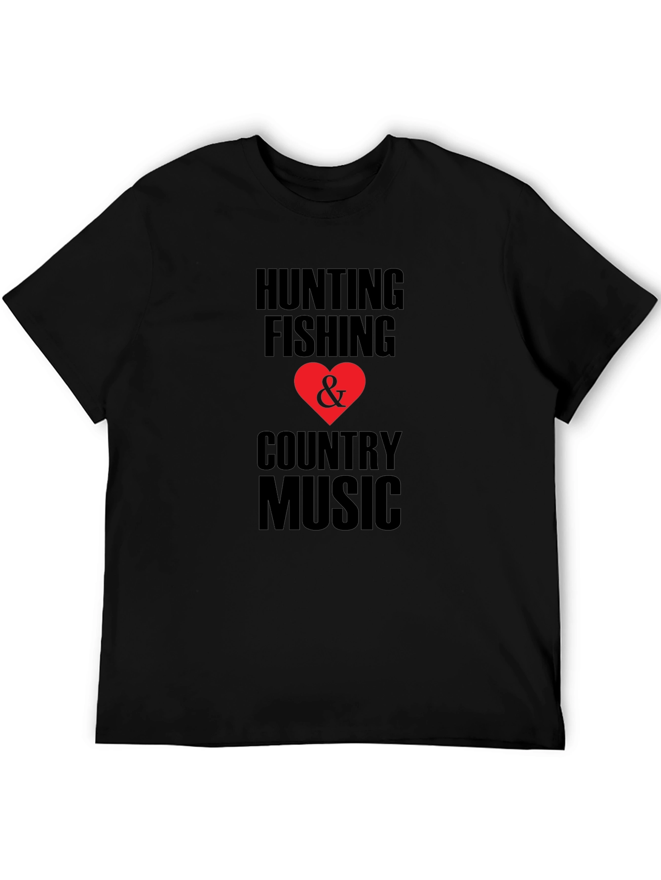 Black Hunting Fishing & Country Music Graphic Tee view 5