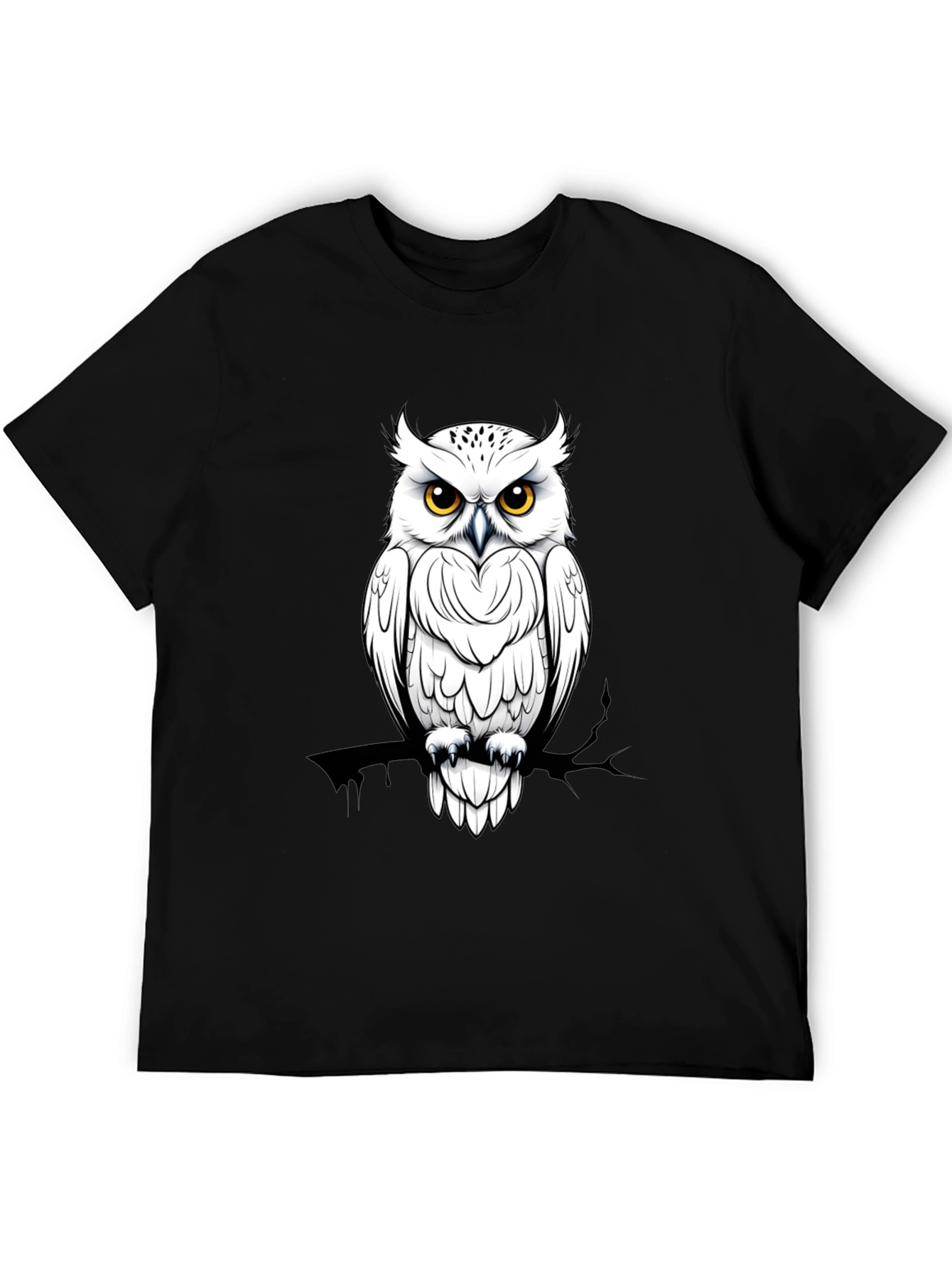 Owl Graphic Black T-Shirt - Unique Design - 5