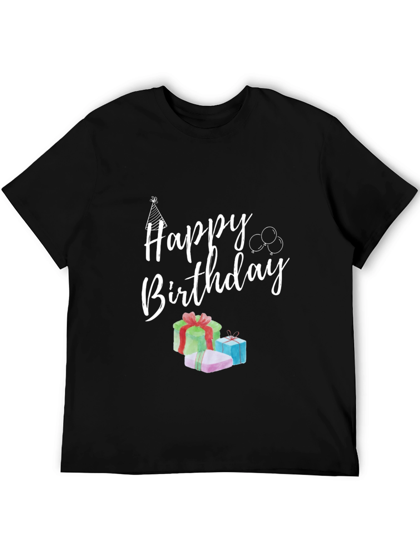 Black Happy Birthday Graphic Tee view 5