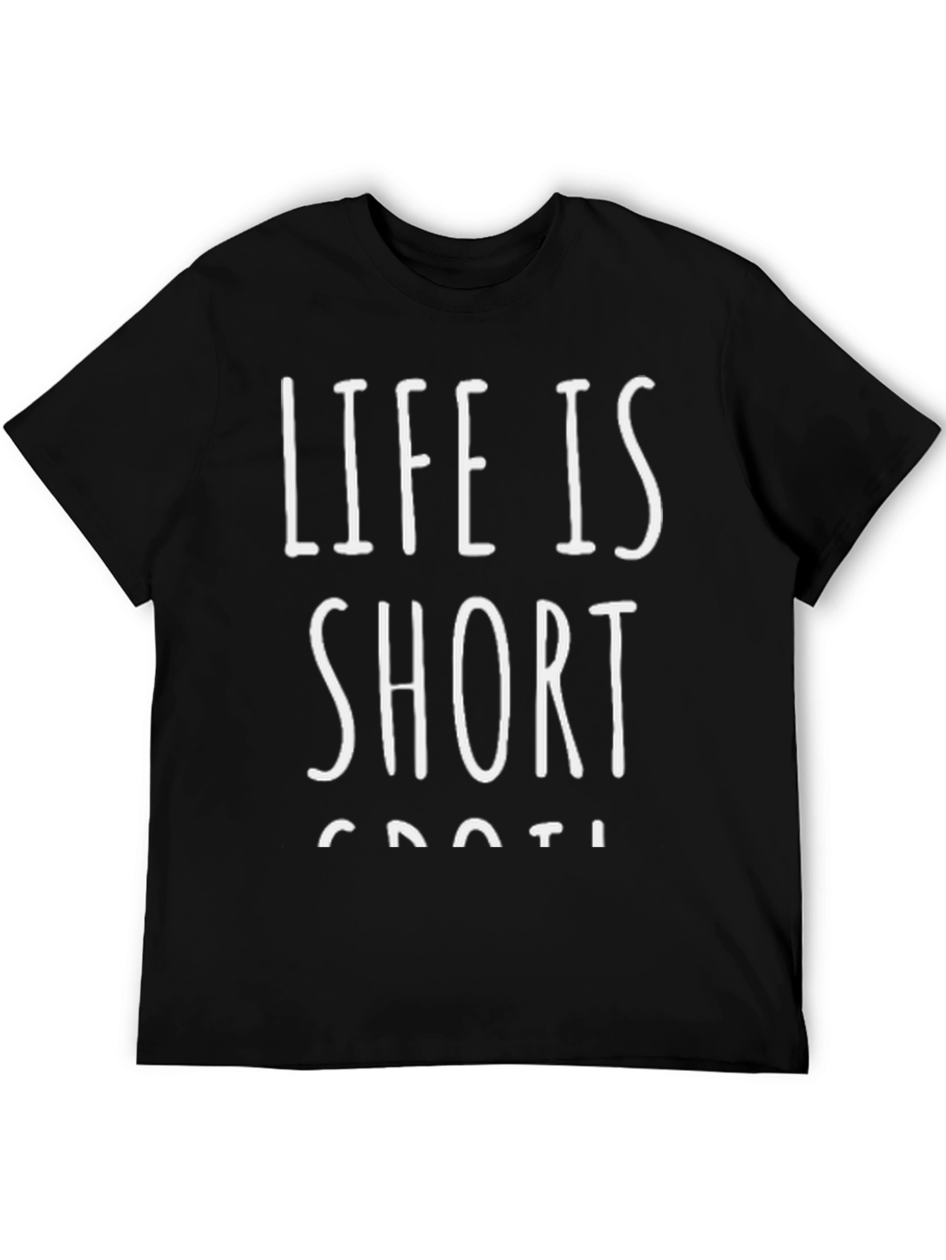 Black Life Is Short Groovy T-Shirt view 5