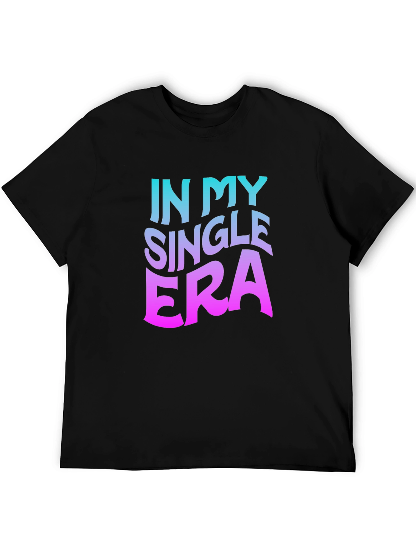 Black In My Single Era Black Graphic Tee view 5