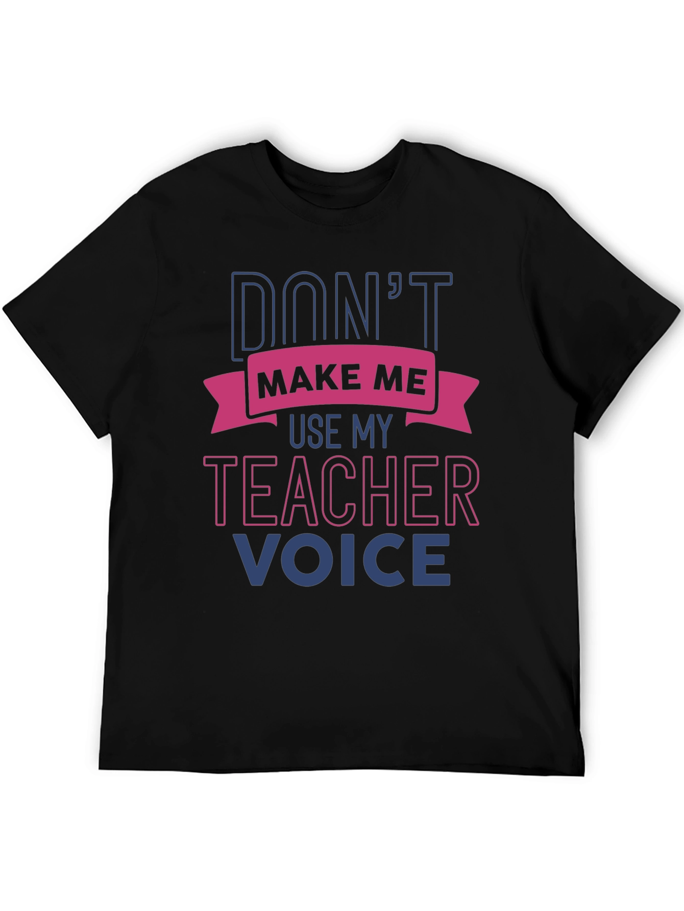 Black Teacher Voice Funny T-Shirt view 5