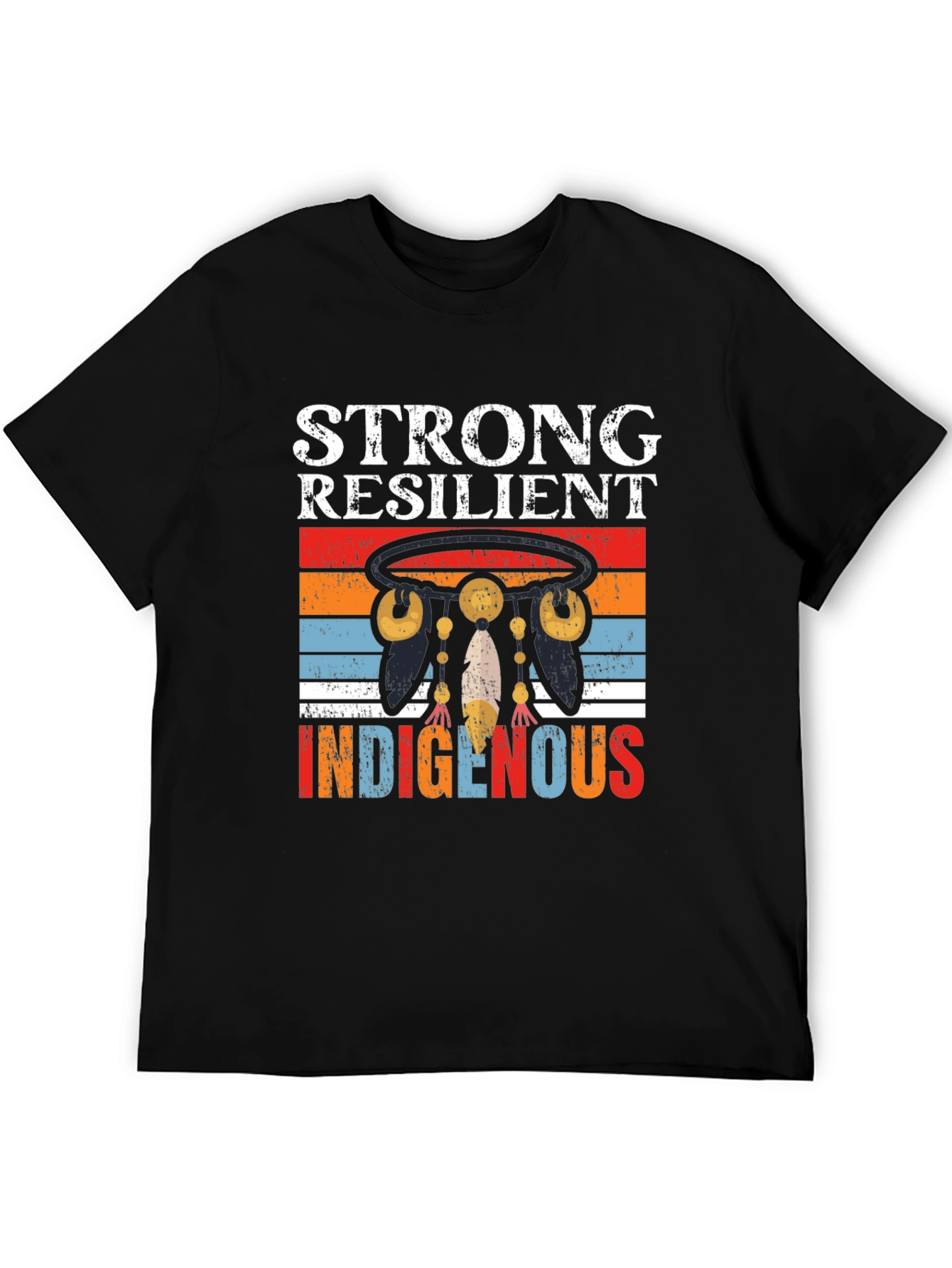 Black Strong Resilient Indigenous Graphic T-Shirt view 5