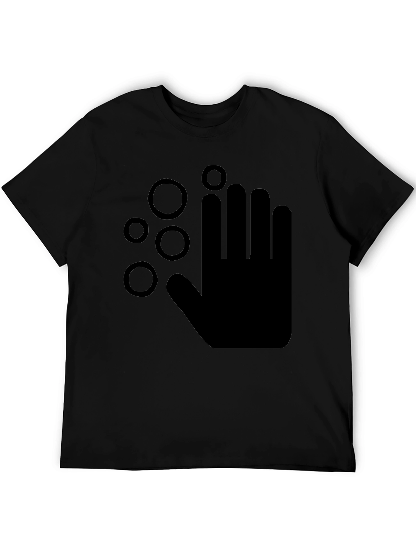 Black Washing Hands Graphic Black T-Shirt view 5