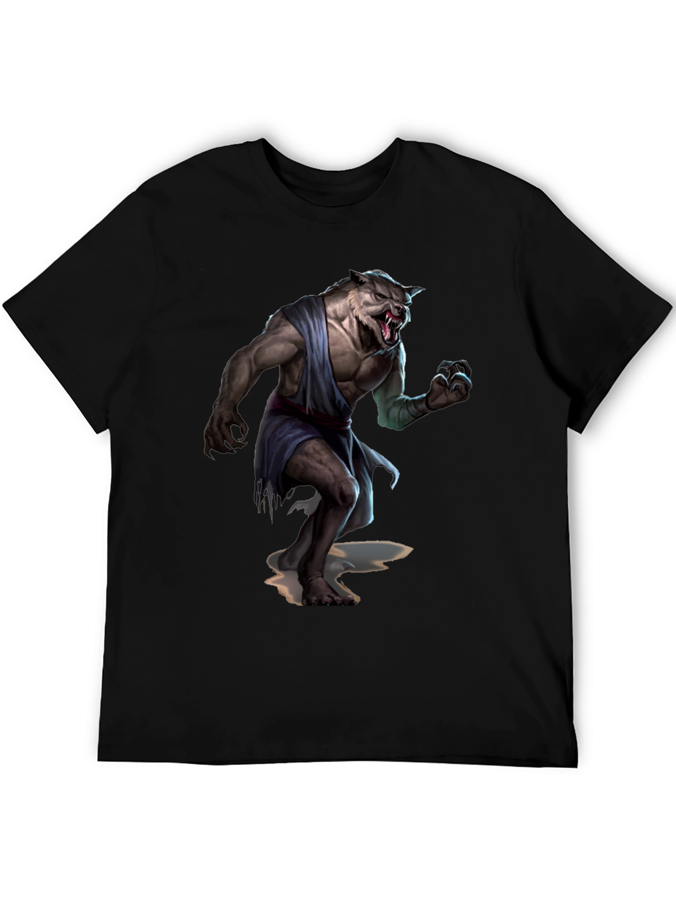 Black Werewolf Graphic T-Shirt - Unleash Your Inner Beast! view 5
