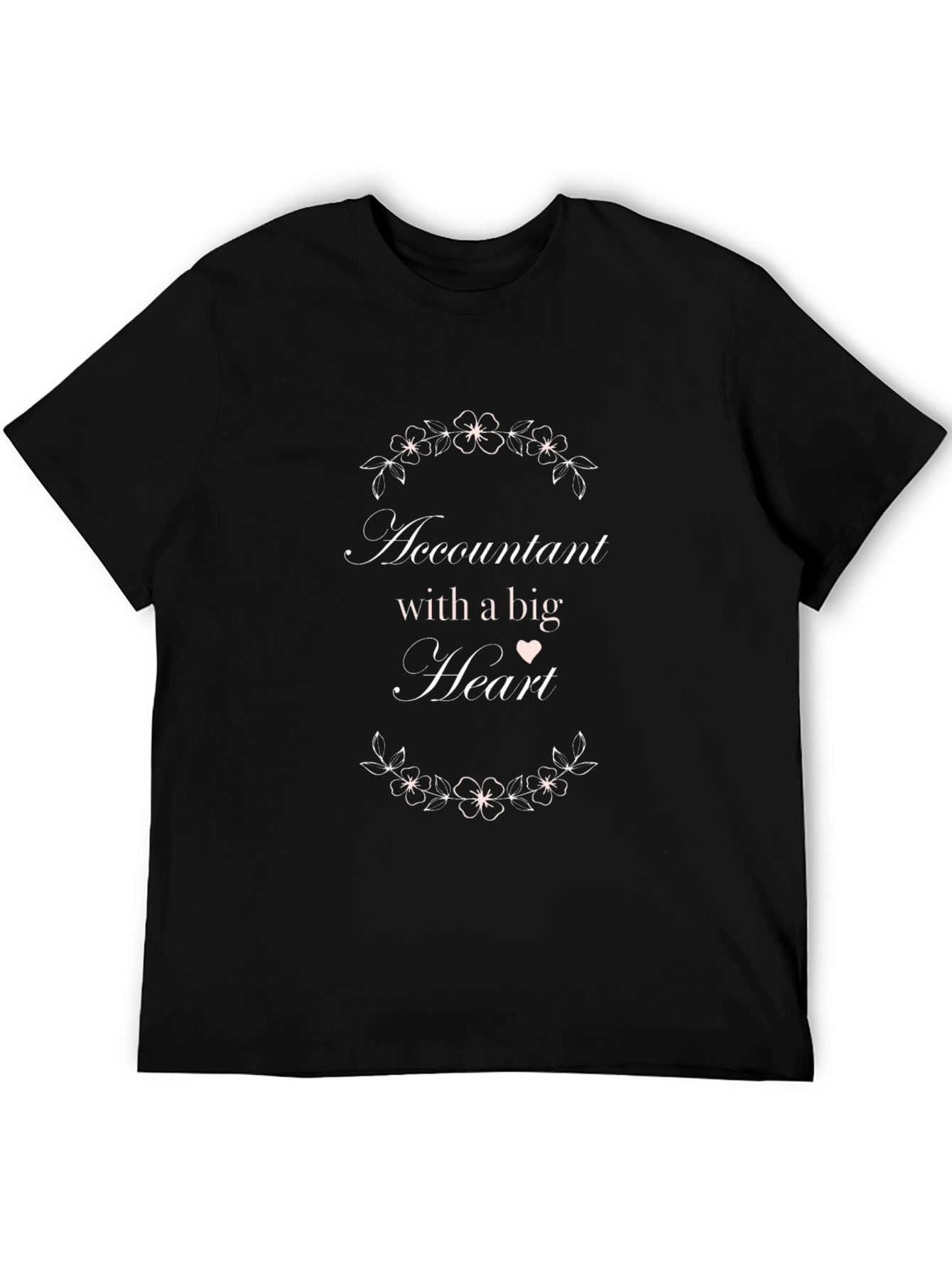 Black Accountant with a Big Heart Black T-Shirt view 5