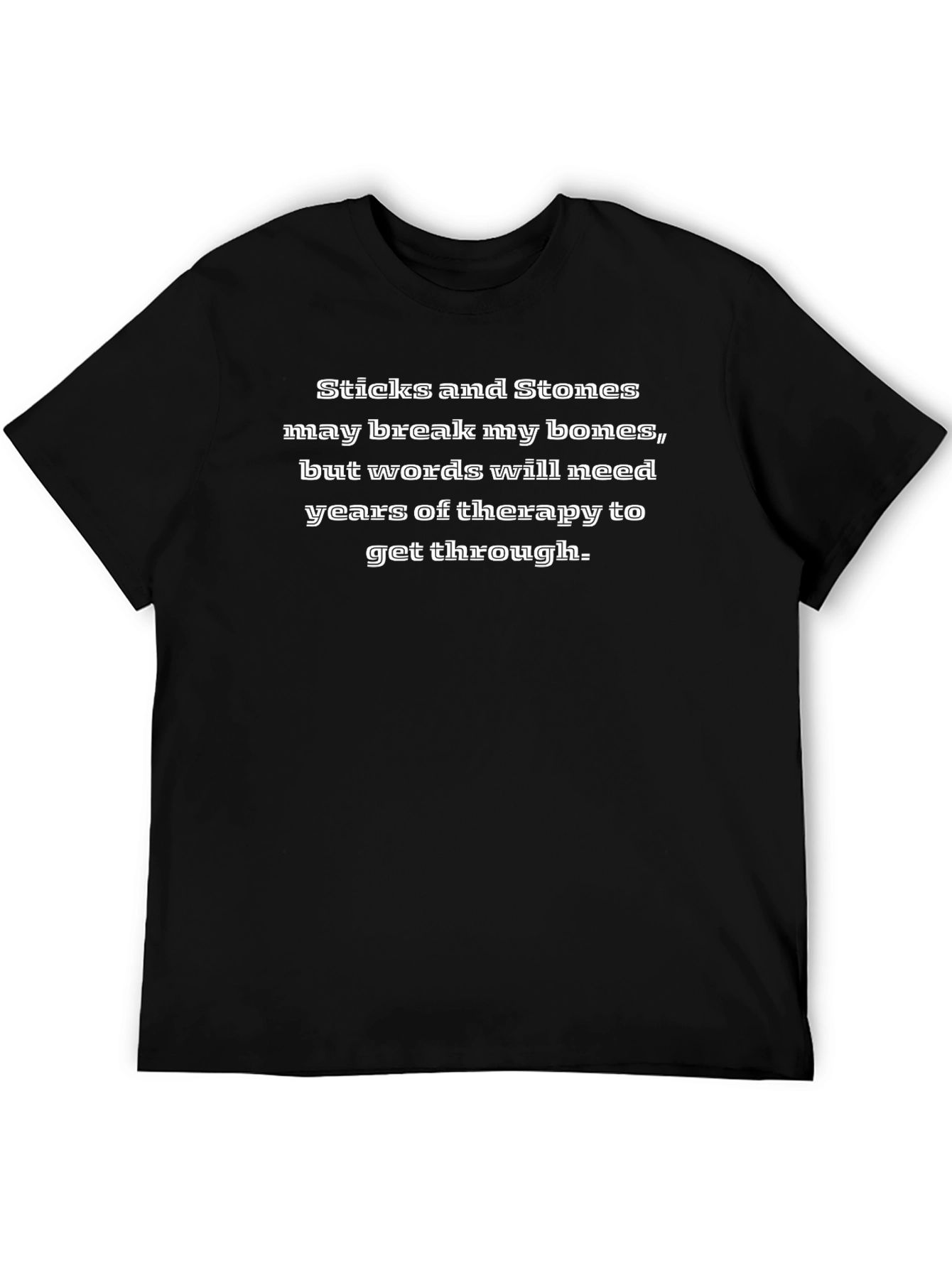 Black Sticks and Stones Graphic Tee - Therapy Humor view 5