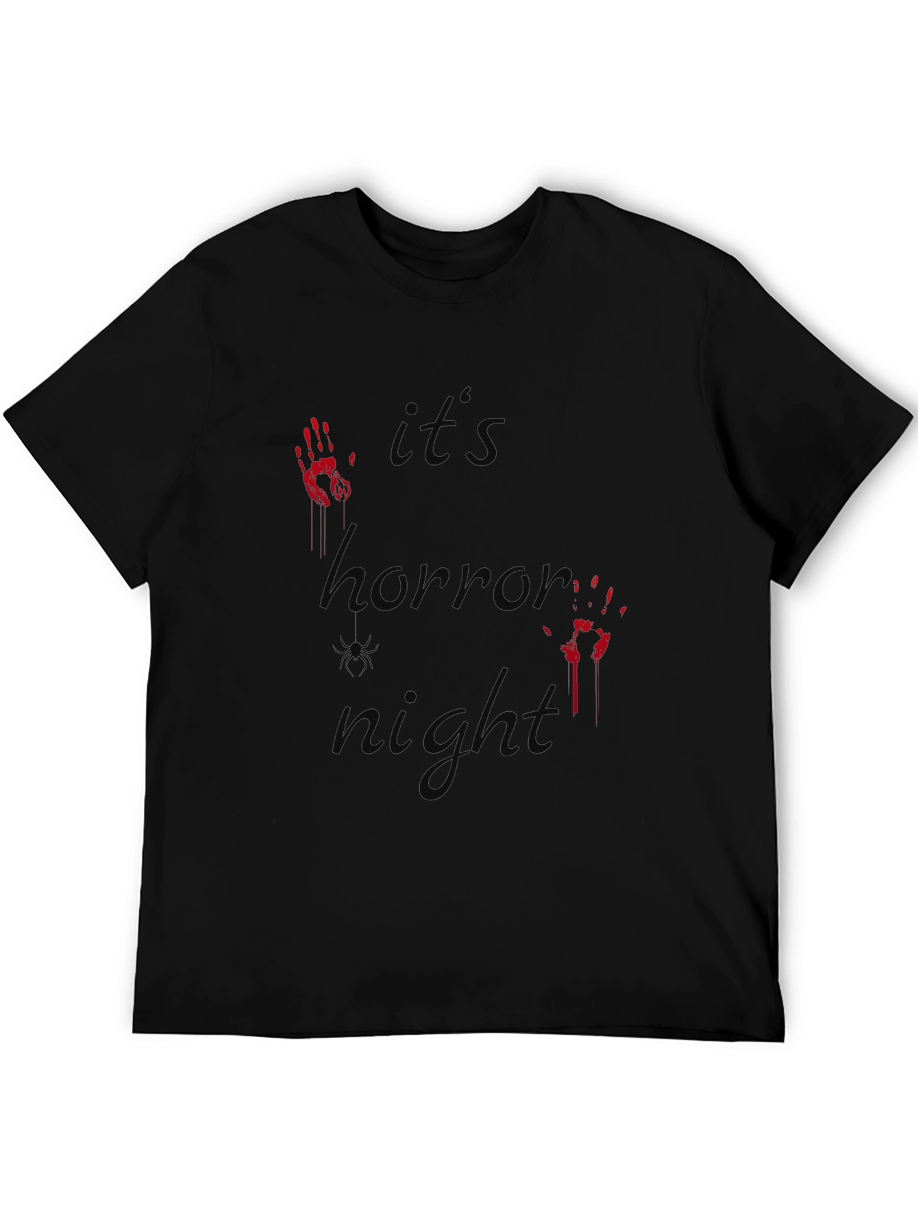 Black It's Horror Night T-Shirt view 5