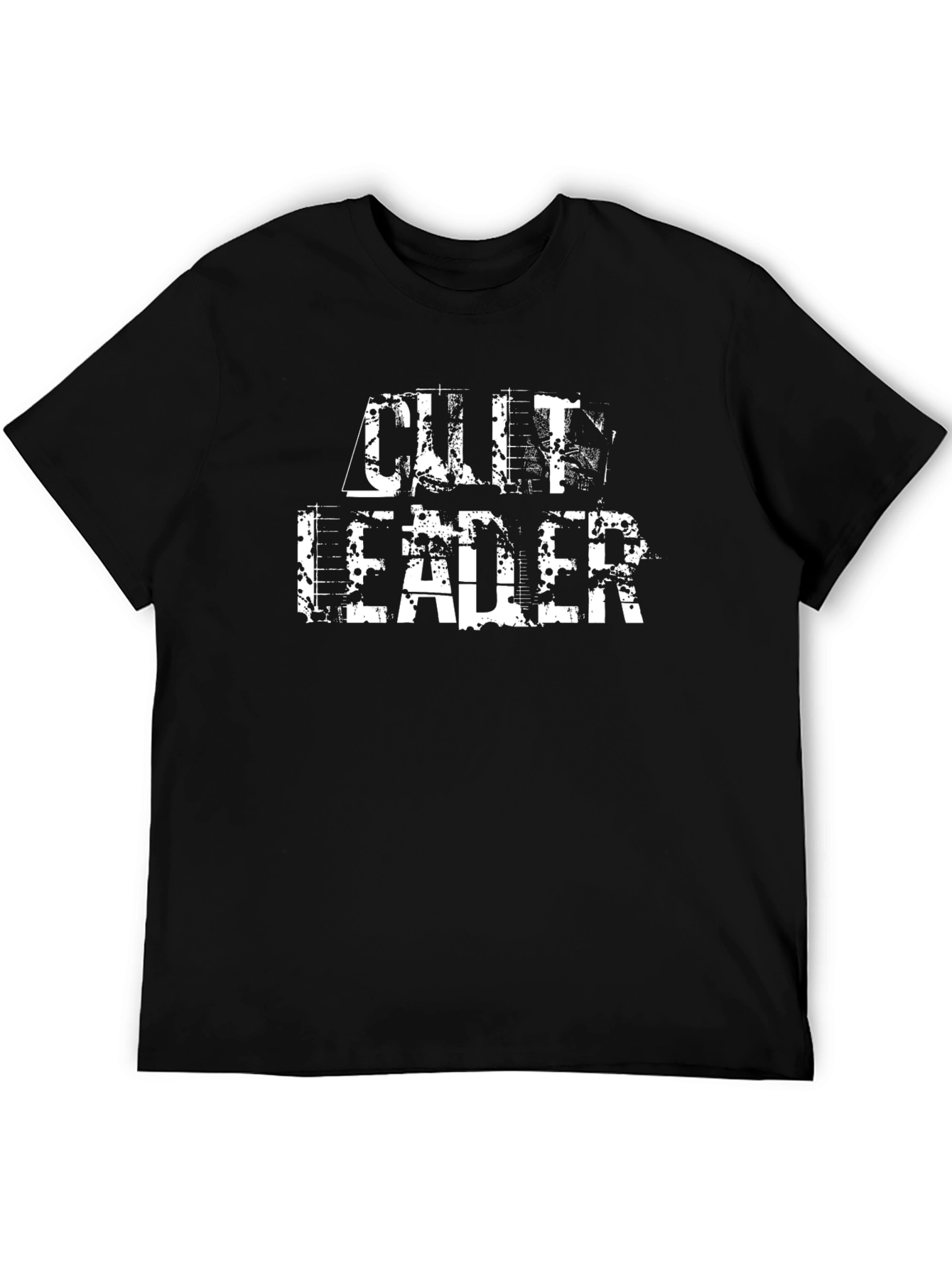 Black Cult Leader T-Shirt - Distressed Graphic Tee view 5