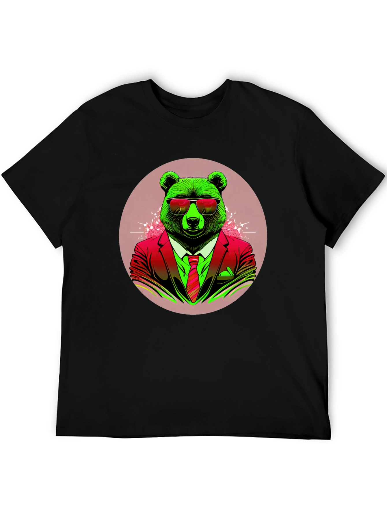 Black Bear in Suit Graphic Tee - Cool Animal Design view 5