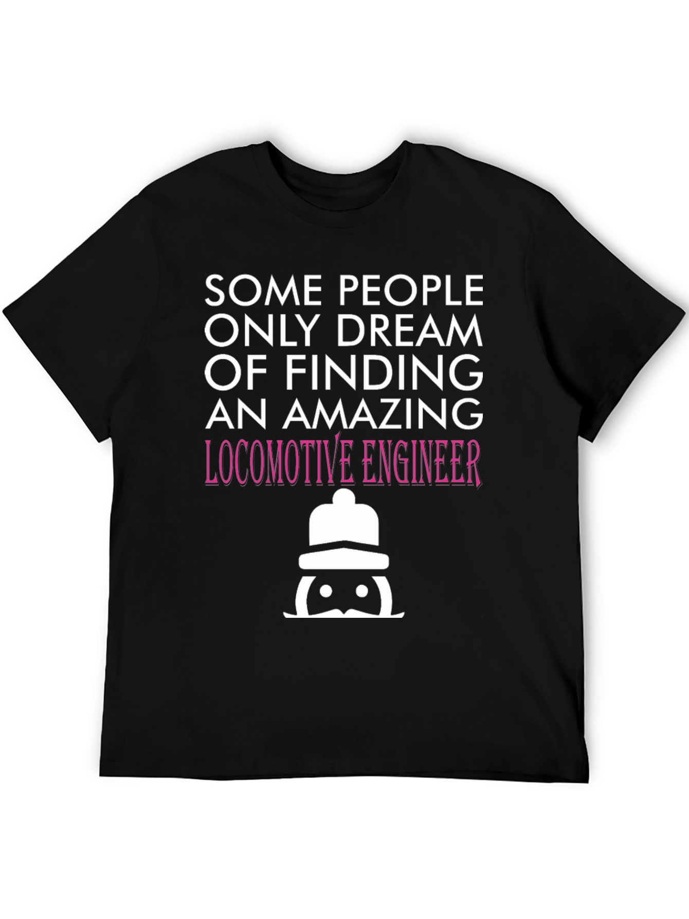 Black Amazing Locomotive Engineer T-Shirt view 5