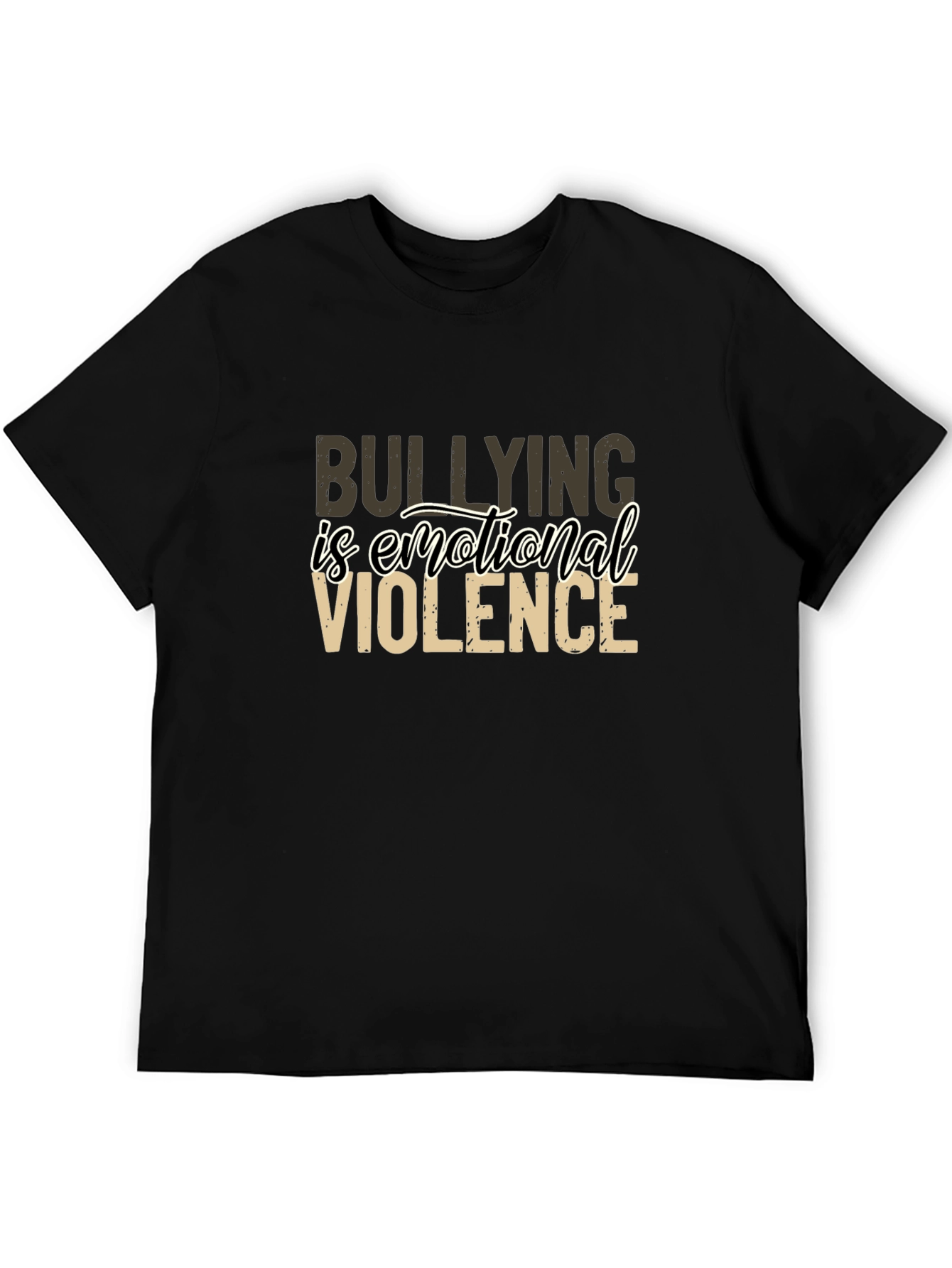 Black Bullying is Emotional Violence Graphic T-Shirt view 5