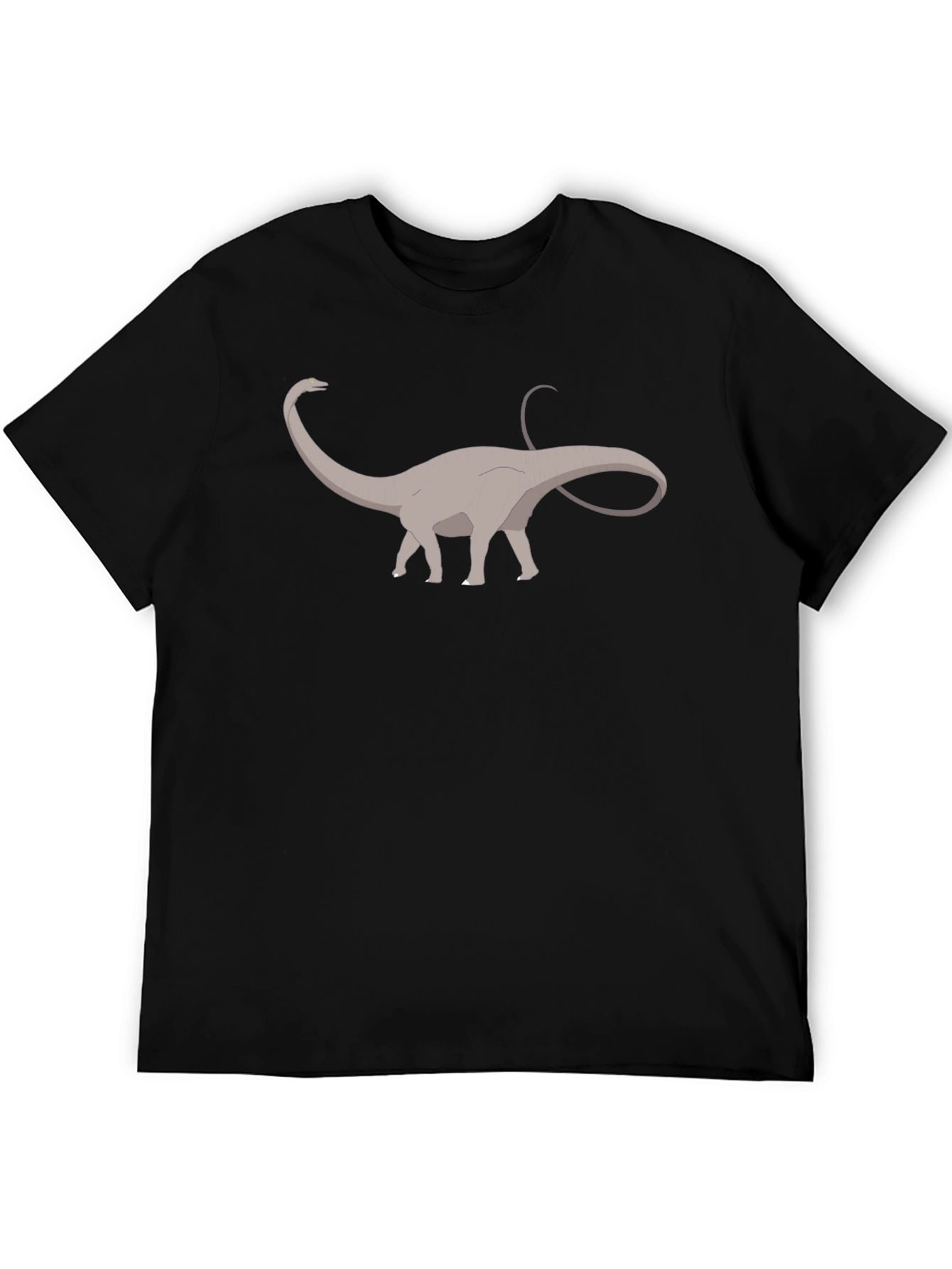 Black Dinosaur Graphic Tee - Black Cotton T-Shirt view 5