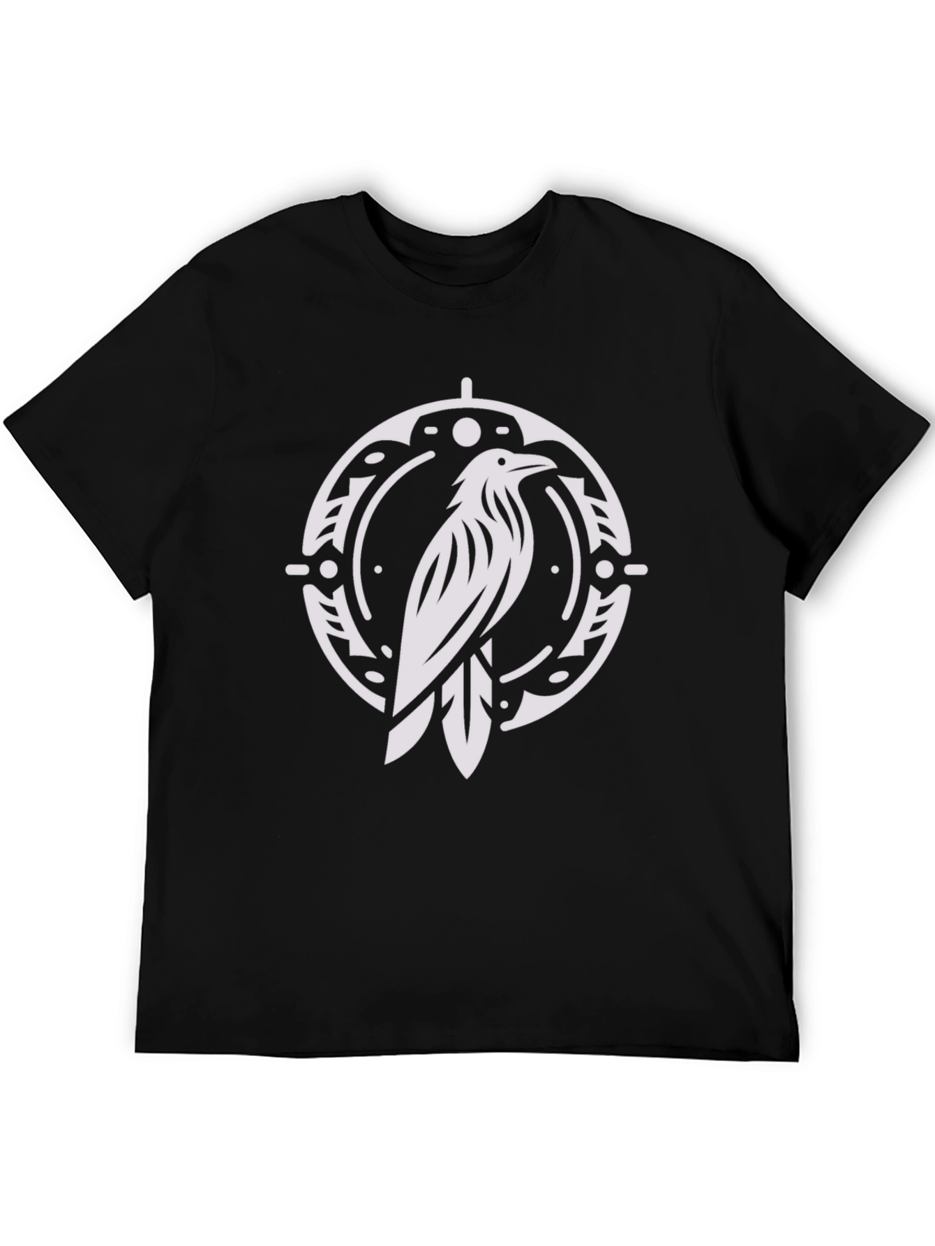 Raven Circle Graphic Tee - Black - 5