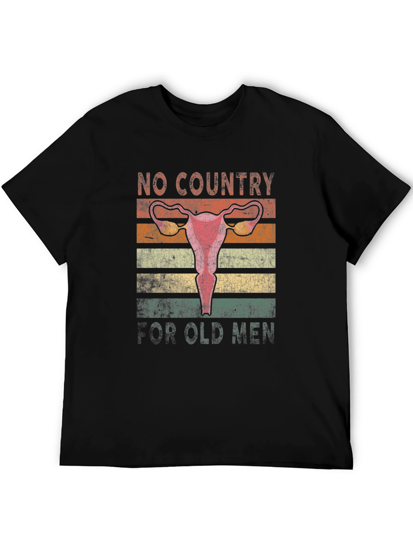 Black No Country for Old Men T-Shirt view 5