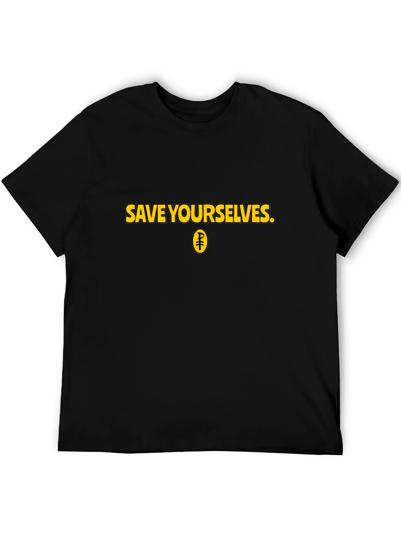 Black Save Yourselves Graphic Tee - Black view 5
