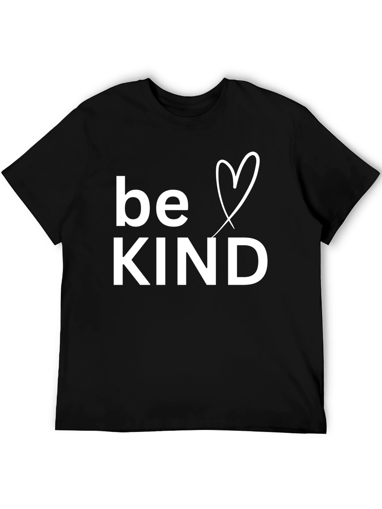Black Be Kind Heart Graphic Tee - Black view 5