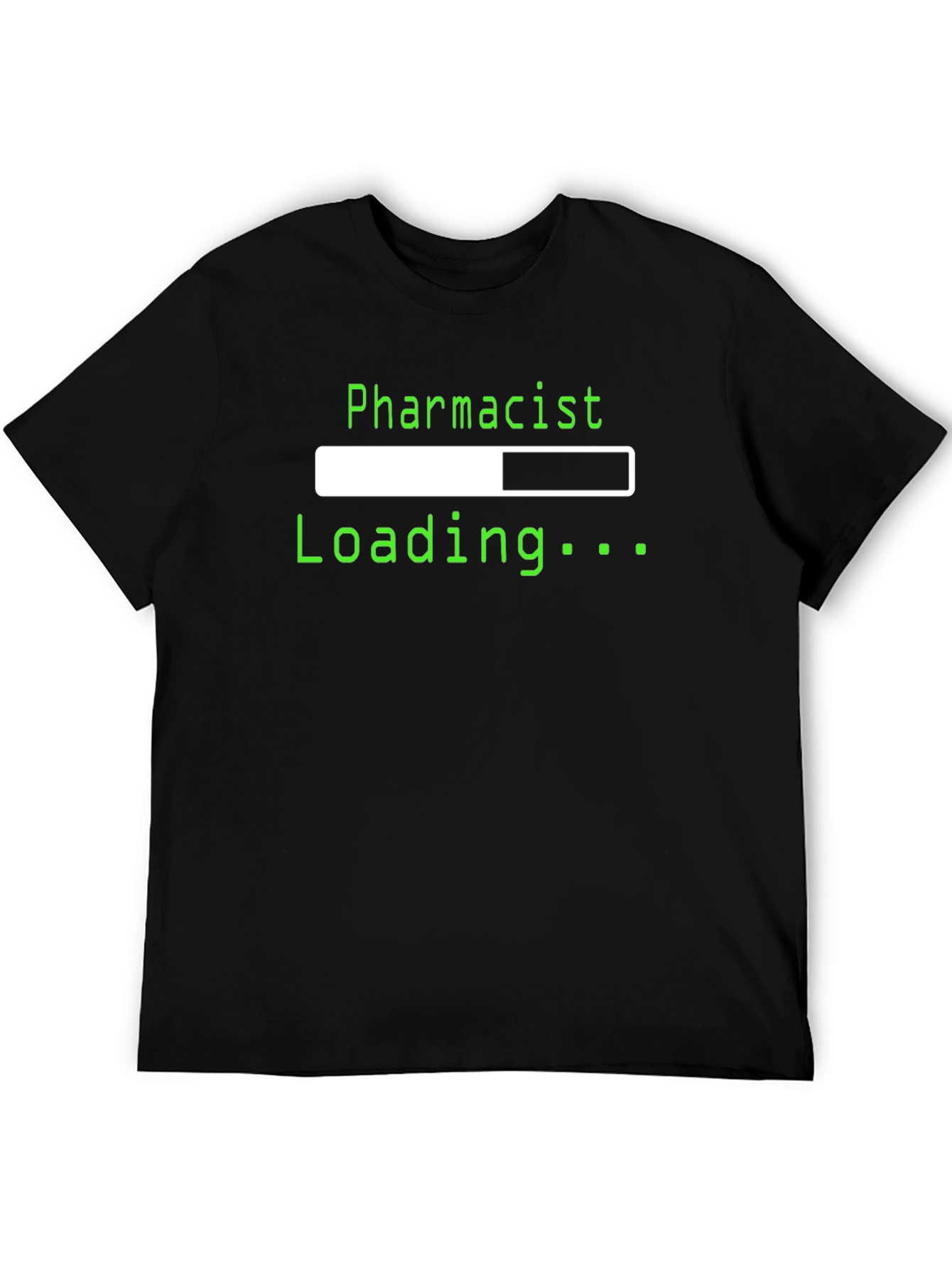 Black Pharmacist Loading T-Shirt - Funny Pharmacy Student Gift view 5