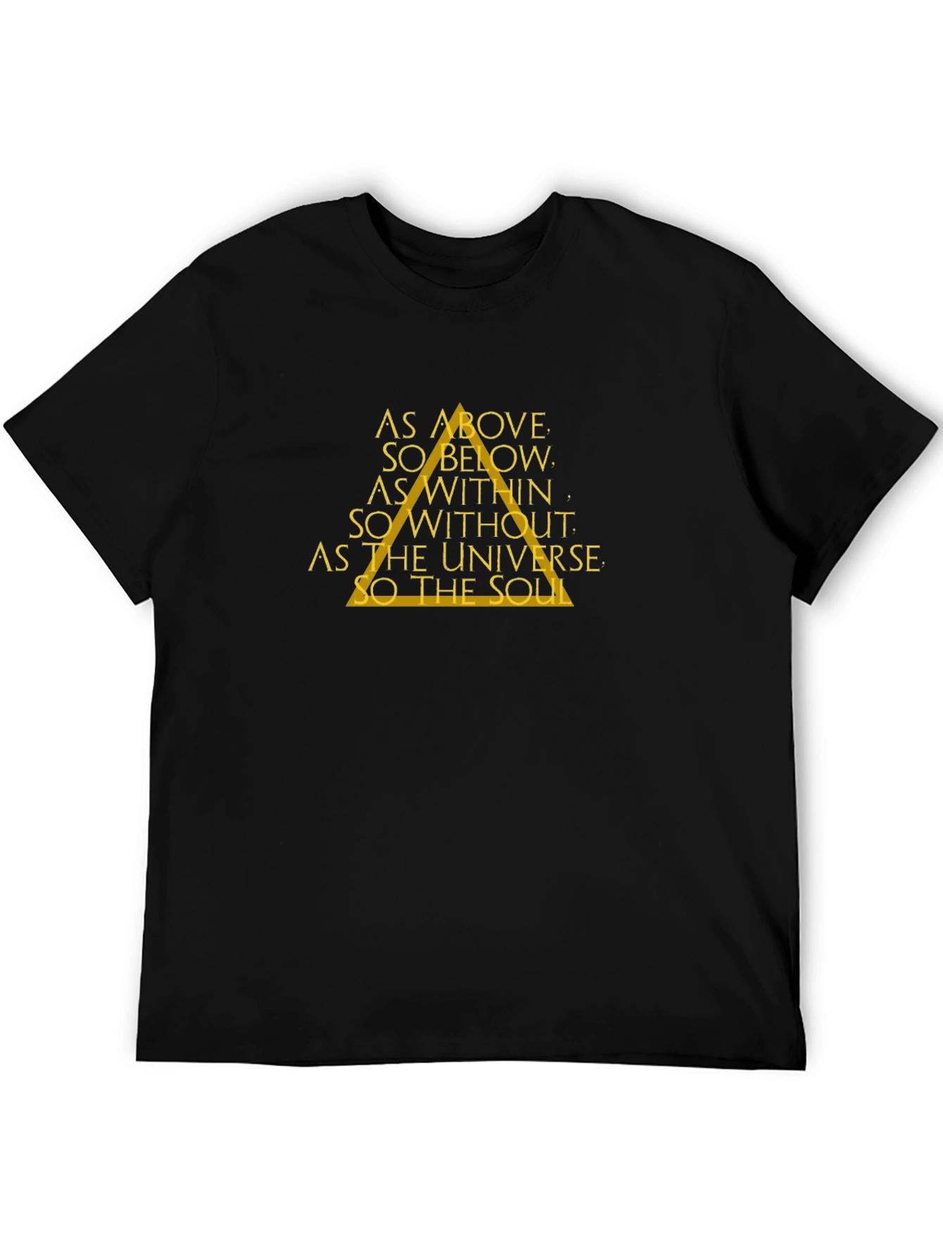 Black Esoteric Black T-Shirt - "As Above So Below" view 5