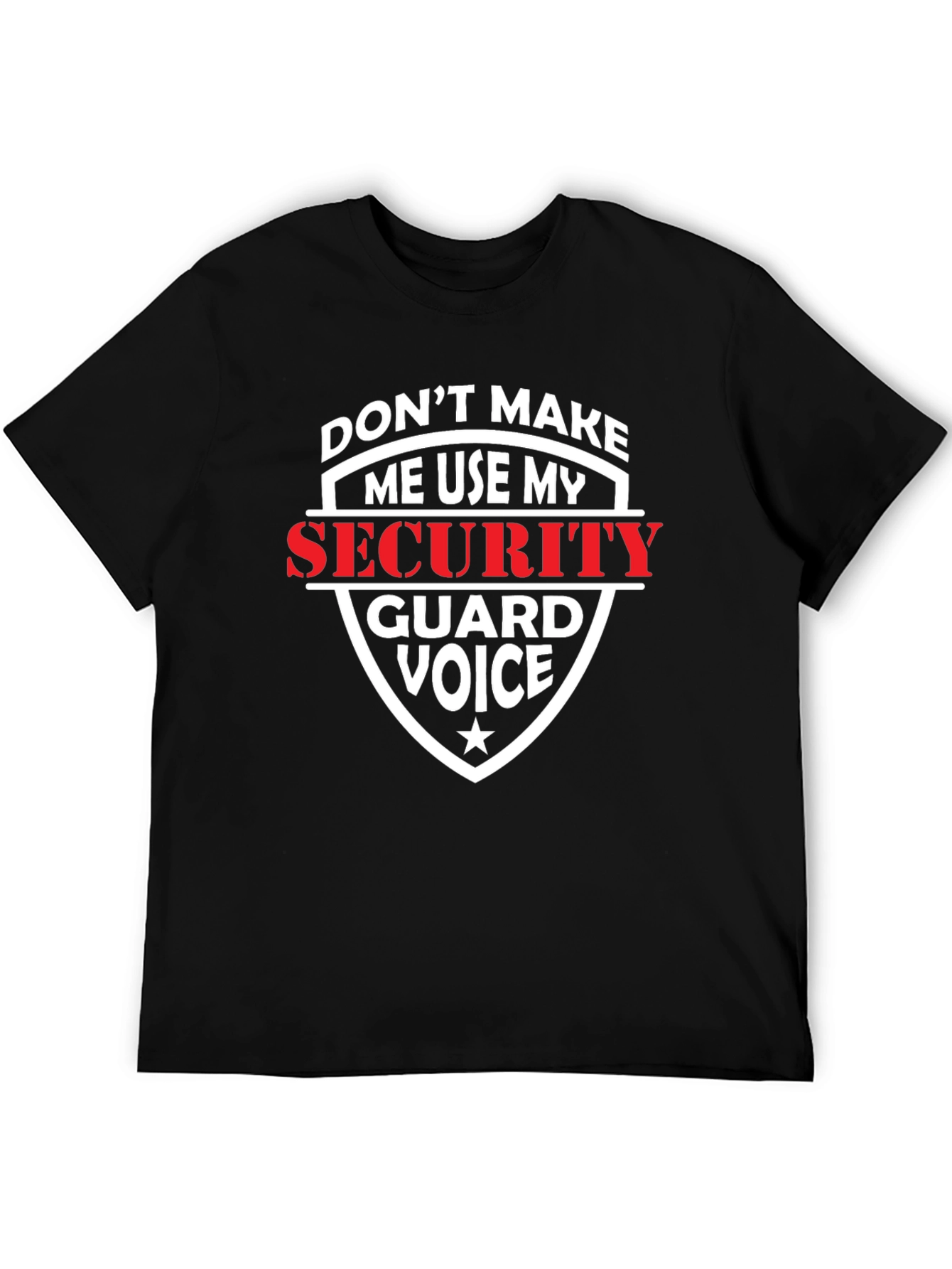 Black Security Guard Voice Graphic T-Shirt view 5