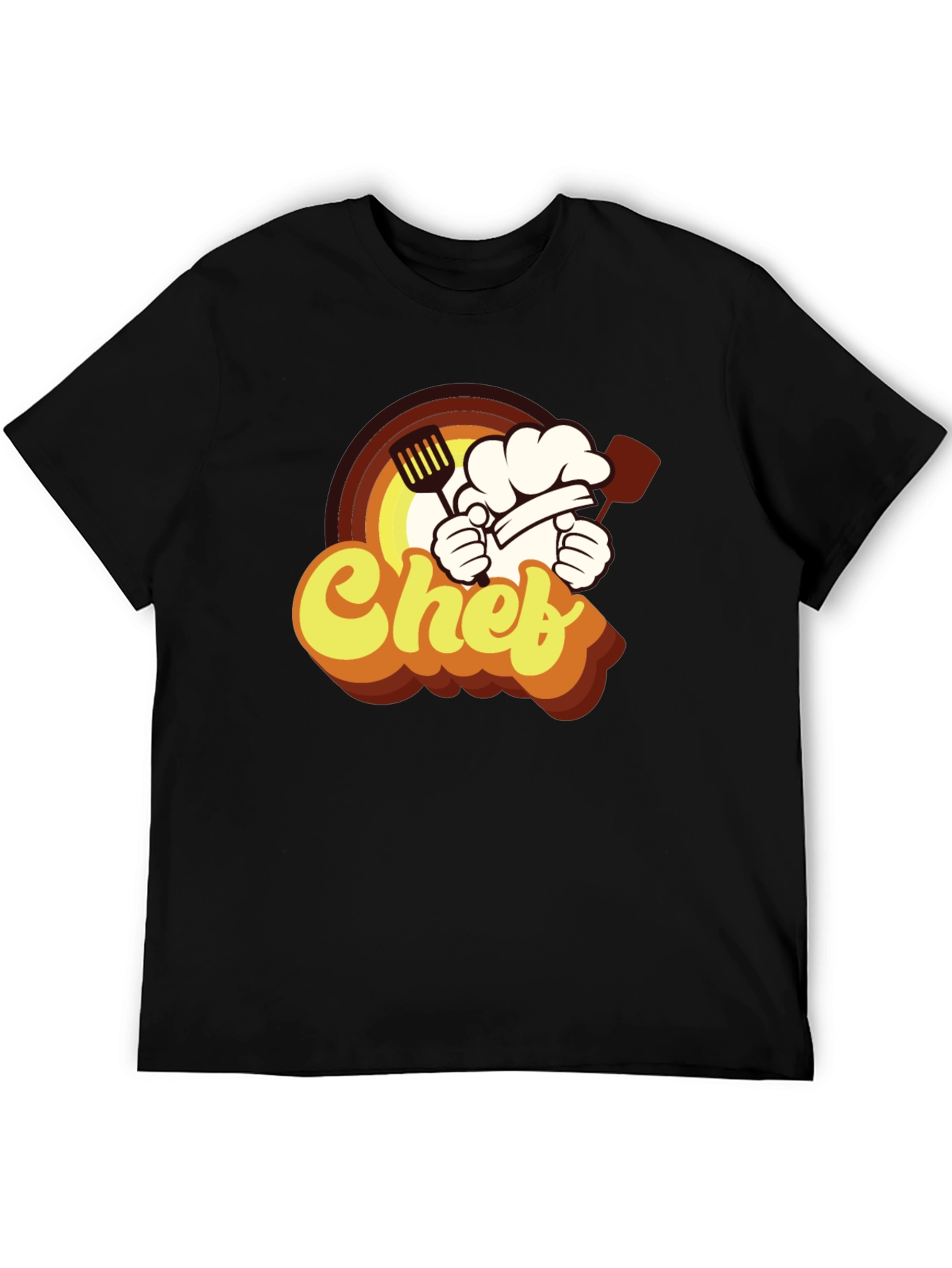 Black Retro Chef T-Shirt - Culinary Cook Graphic Tee view 5