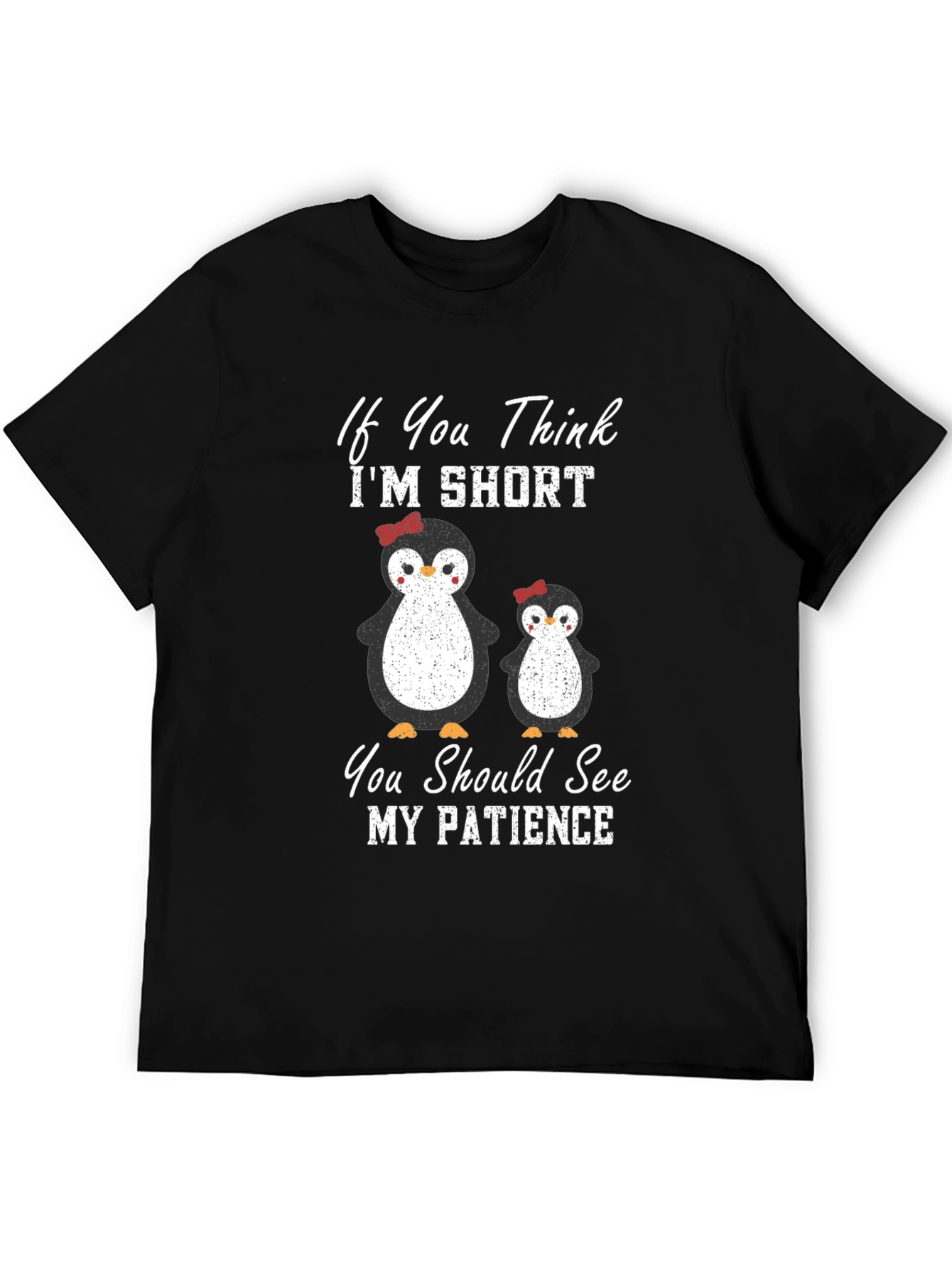 Black Penguin Patience T-Shirt: Short & Sassy view 5