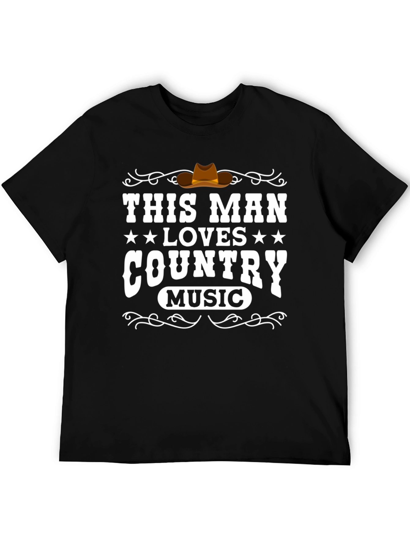 Black Country Music Lover T-Shirt - Western Style Graphic Tee view 5