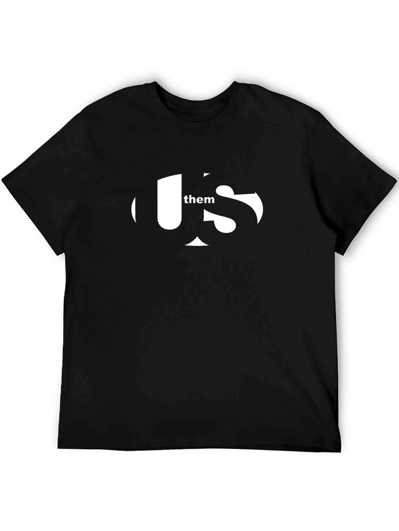 Black Us vs Them Graphic Tee - Premium Cotton Blend view 5