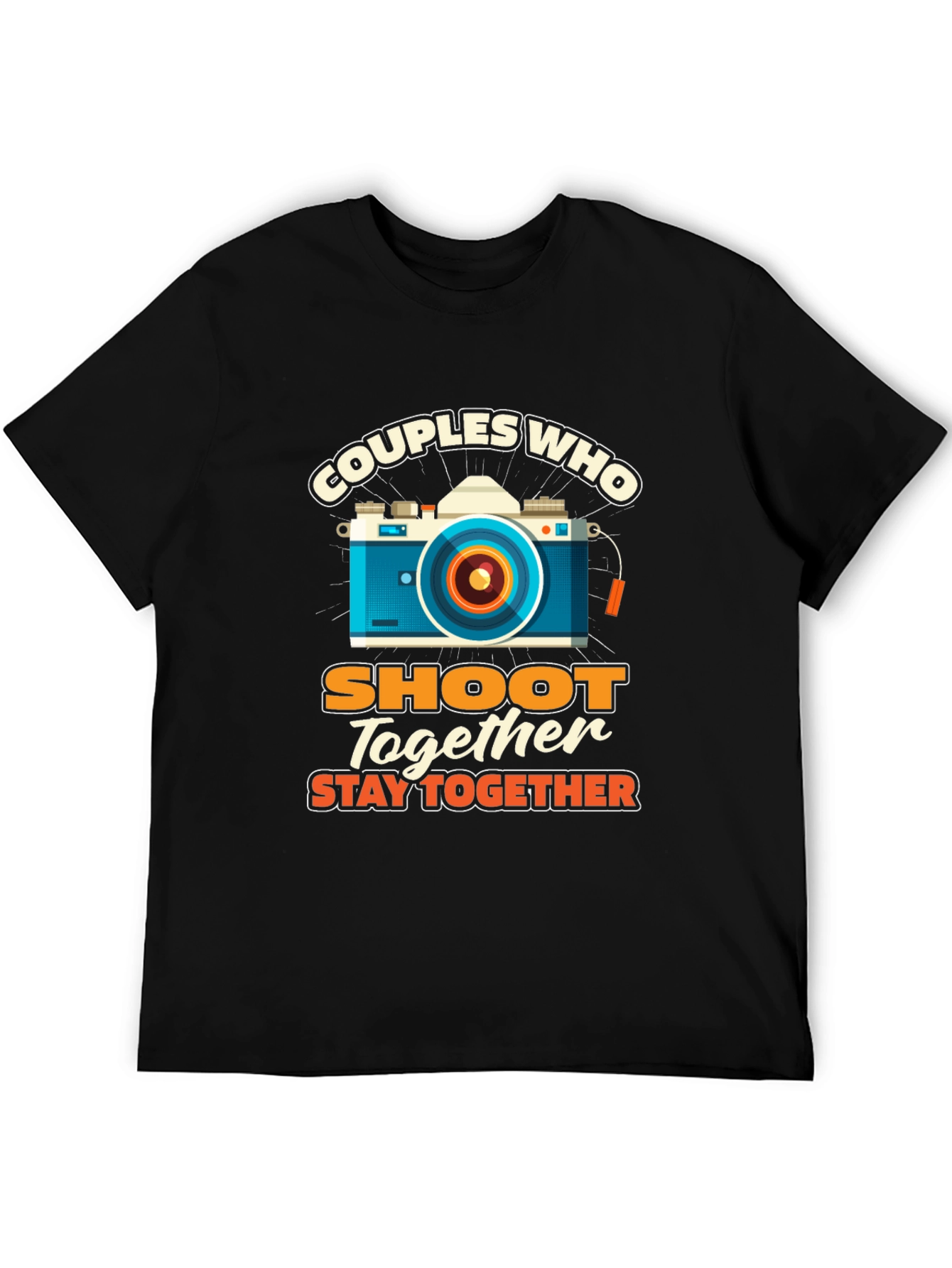 Black Couples Who Shoot Together T-Shirt - Camera Lover view 5