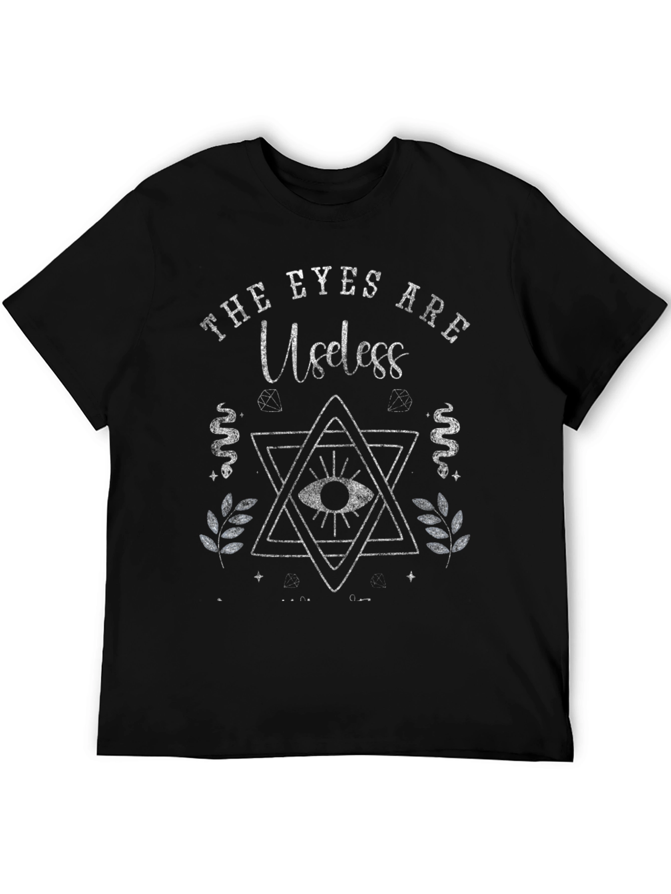Black The Eyes Are Useless Graphic Tee view 5