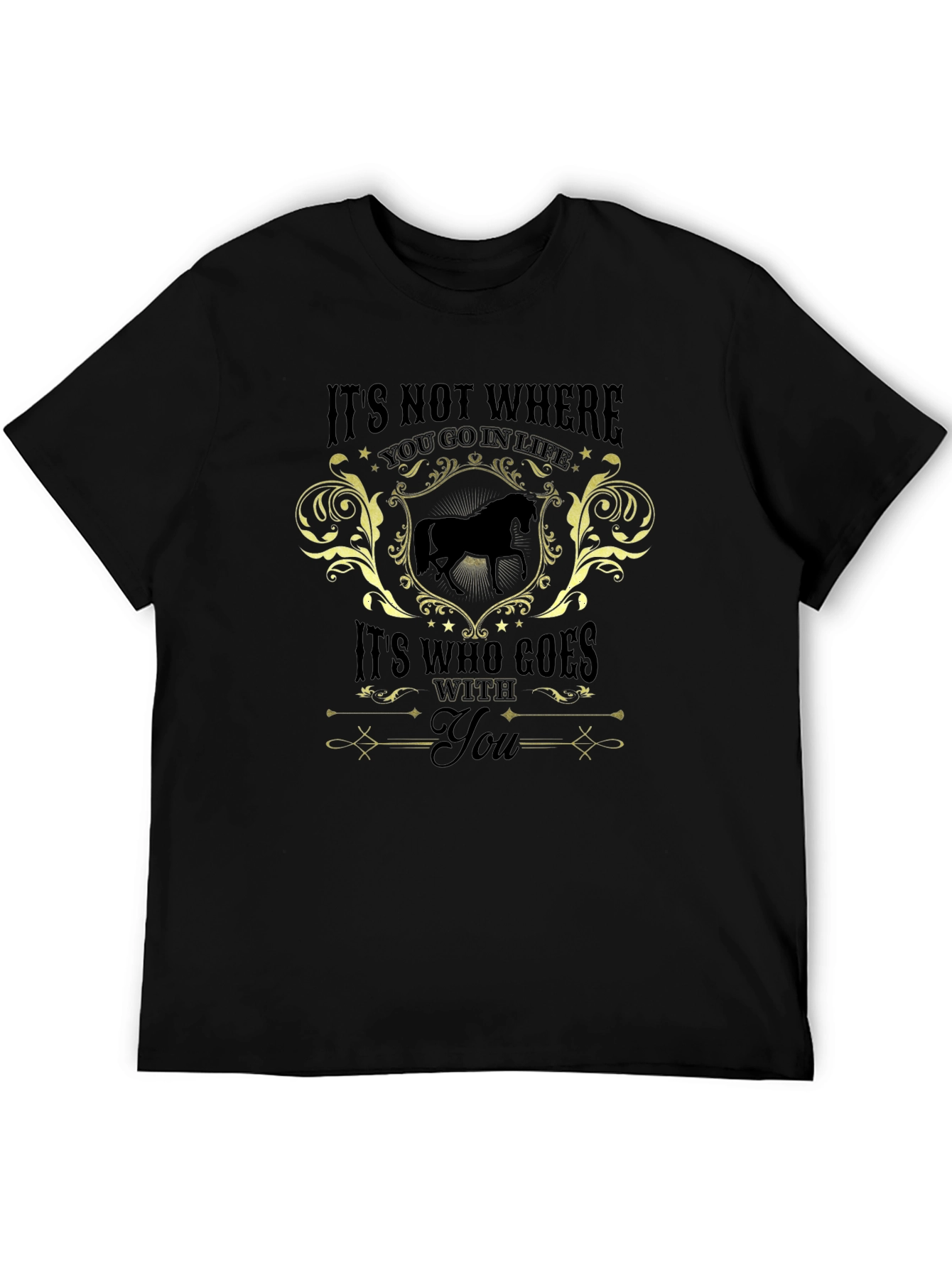 Horse Life Philosophy Black T-Shirt - 5