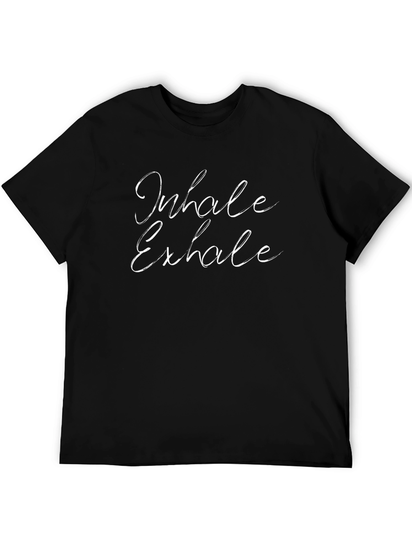 Black Inhale Exhale Graphic Tee - Relaxed Fit view 5