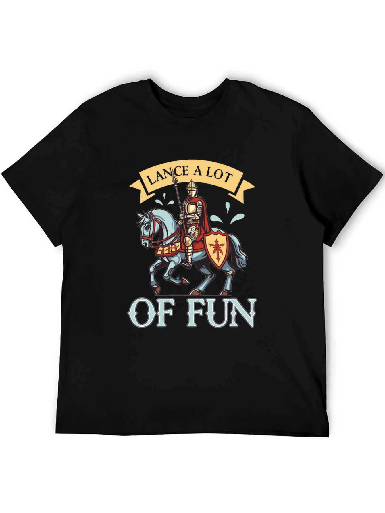 Black Lance A Lot of Fun Knight T-Shirt view 5