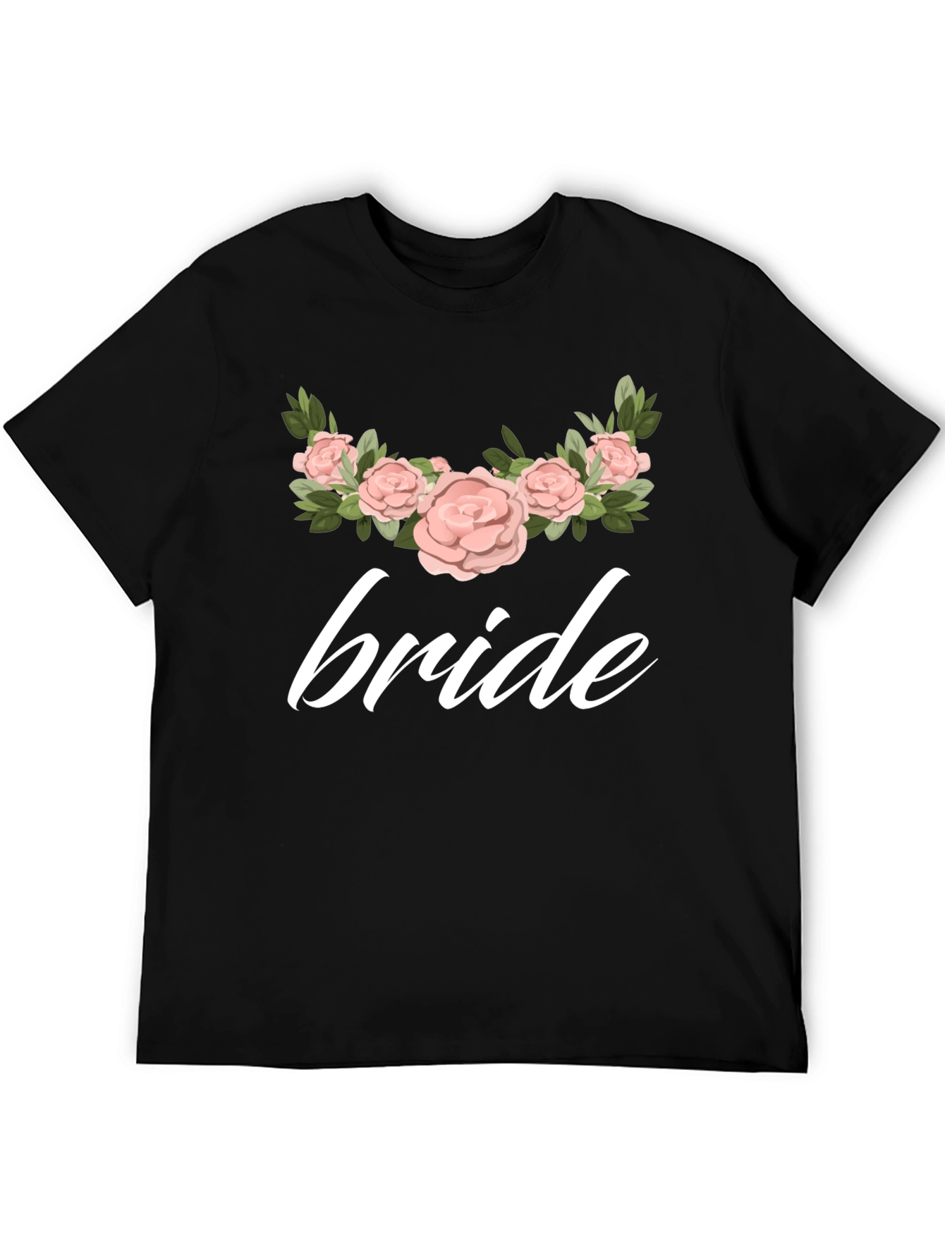 Black Bride Floral Graphic Black T-Shirt view 5