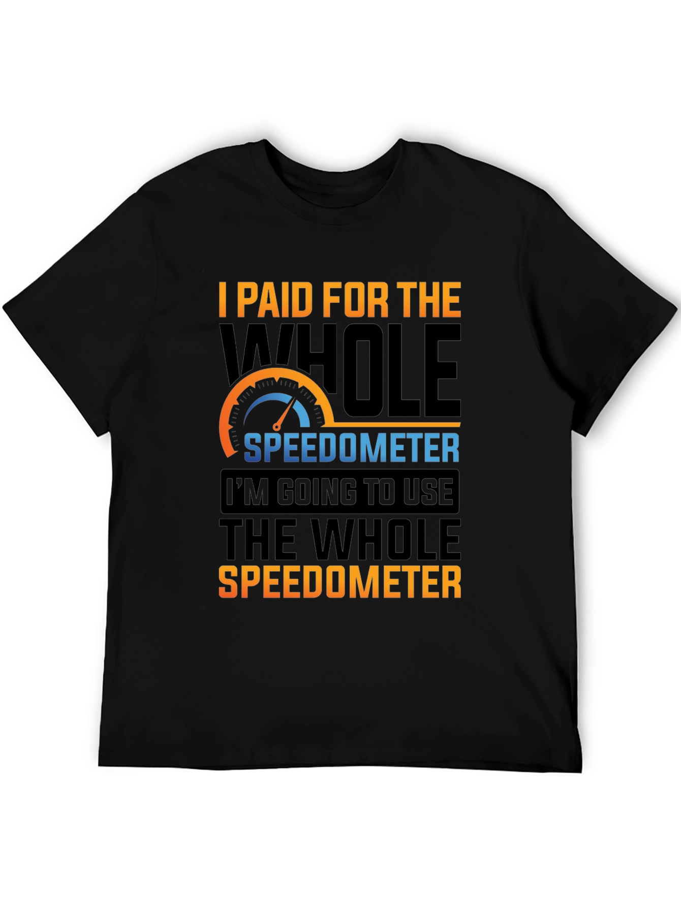 Black Speedometer Enthusiast Graphic Tee - Funny Car Lover Shirt view 5