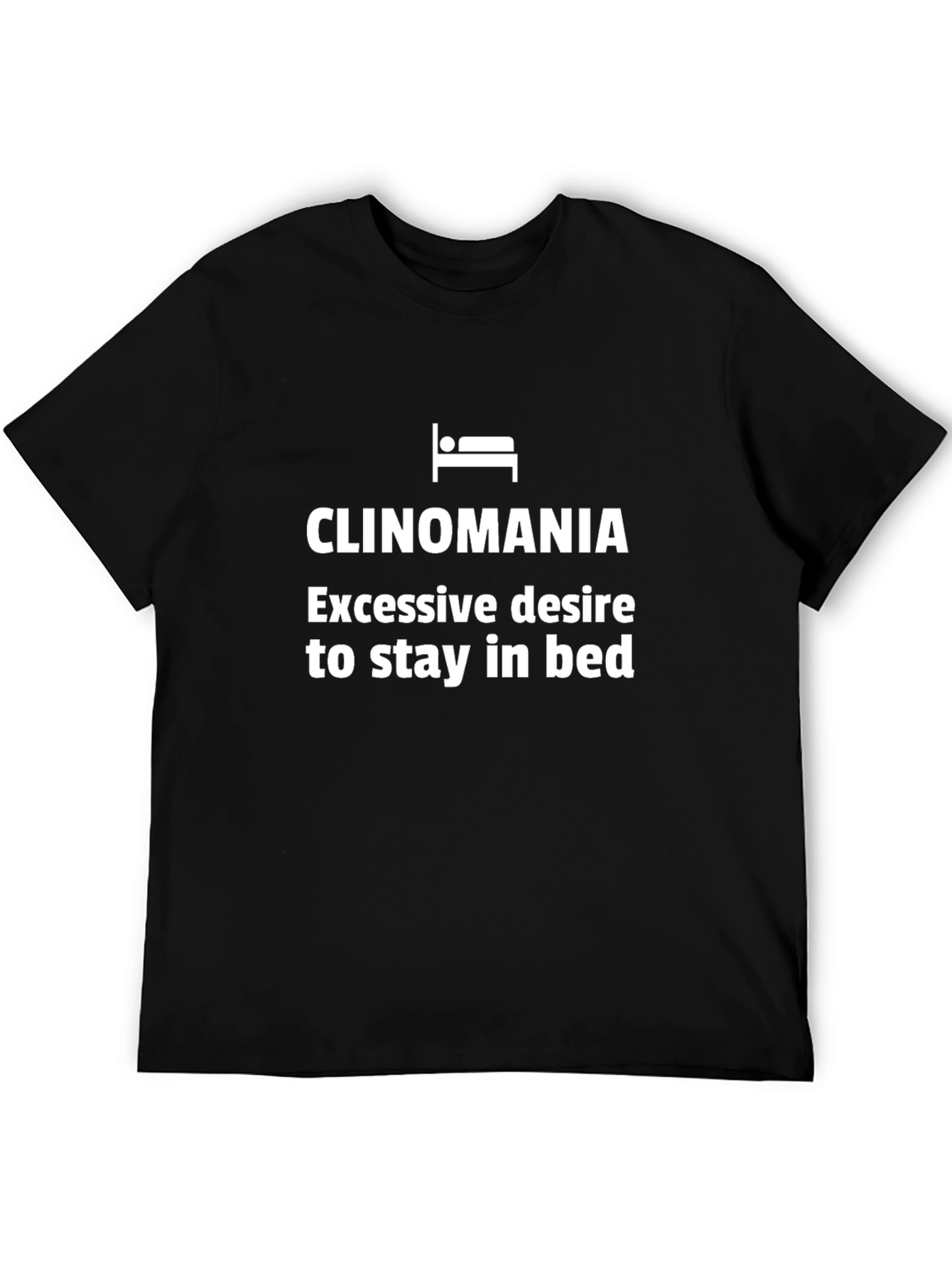 Black Clinomania Bed Lover's T-Shirt view 5