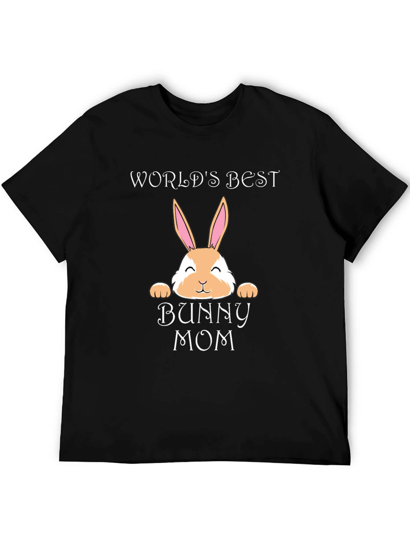 Black World's Best Bunny Mom T-Shirt view 5