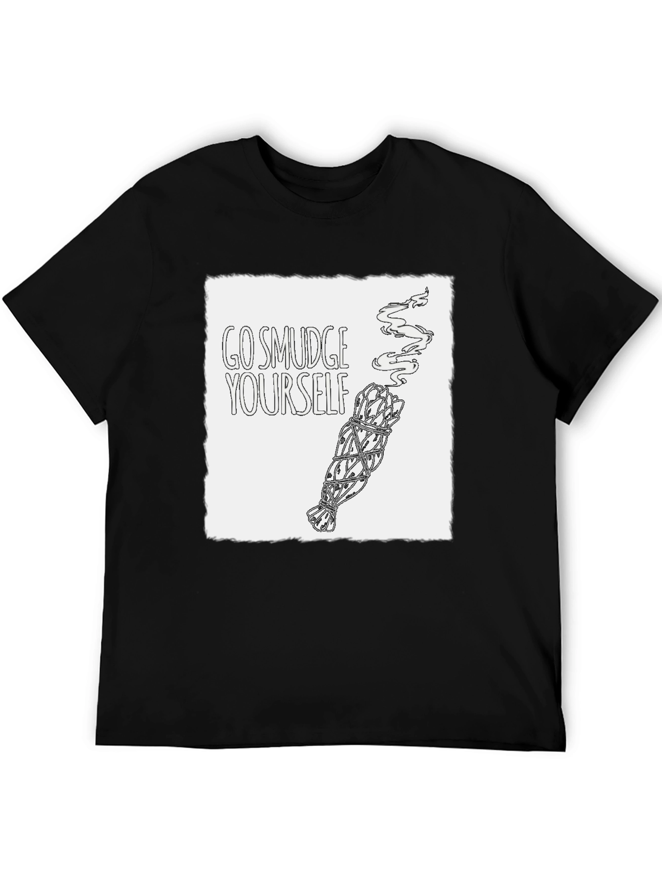 Black Go Smudge Yourself T-Shirt - Unisex Cotton Tee view 5